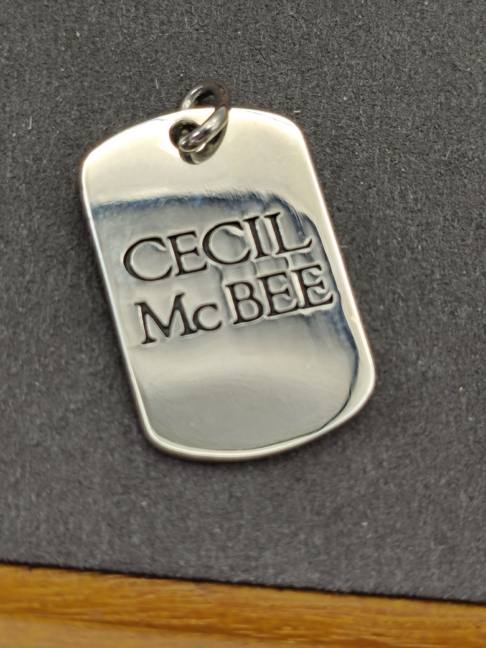 Cecil McBee Silver Metal Pendant Charm Keychain image 3