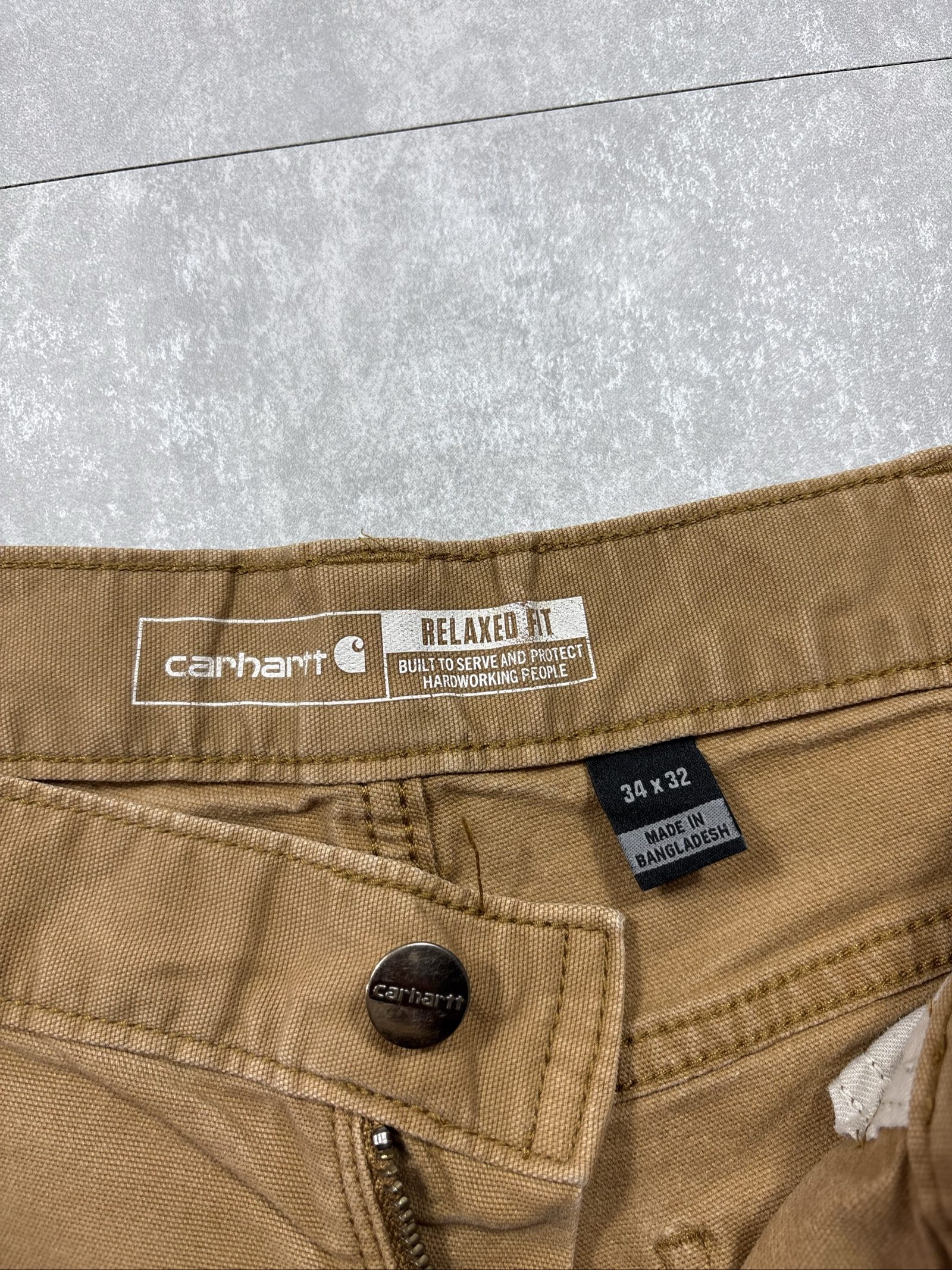 Carhartt Brown Rugged Flex Relaxed Fit Canvas Jeans W34 image 6