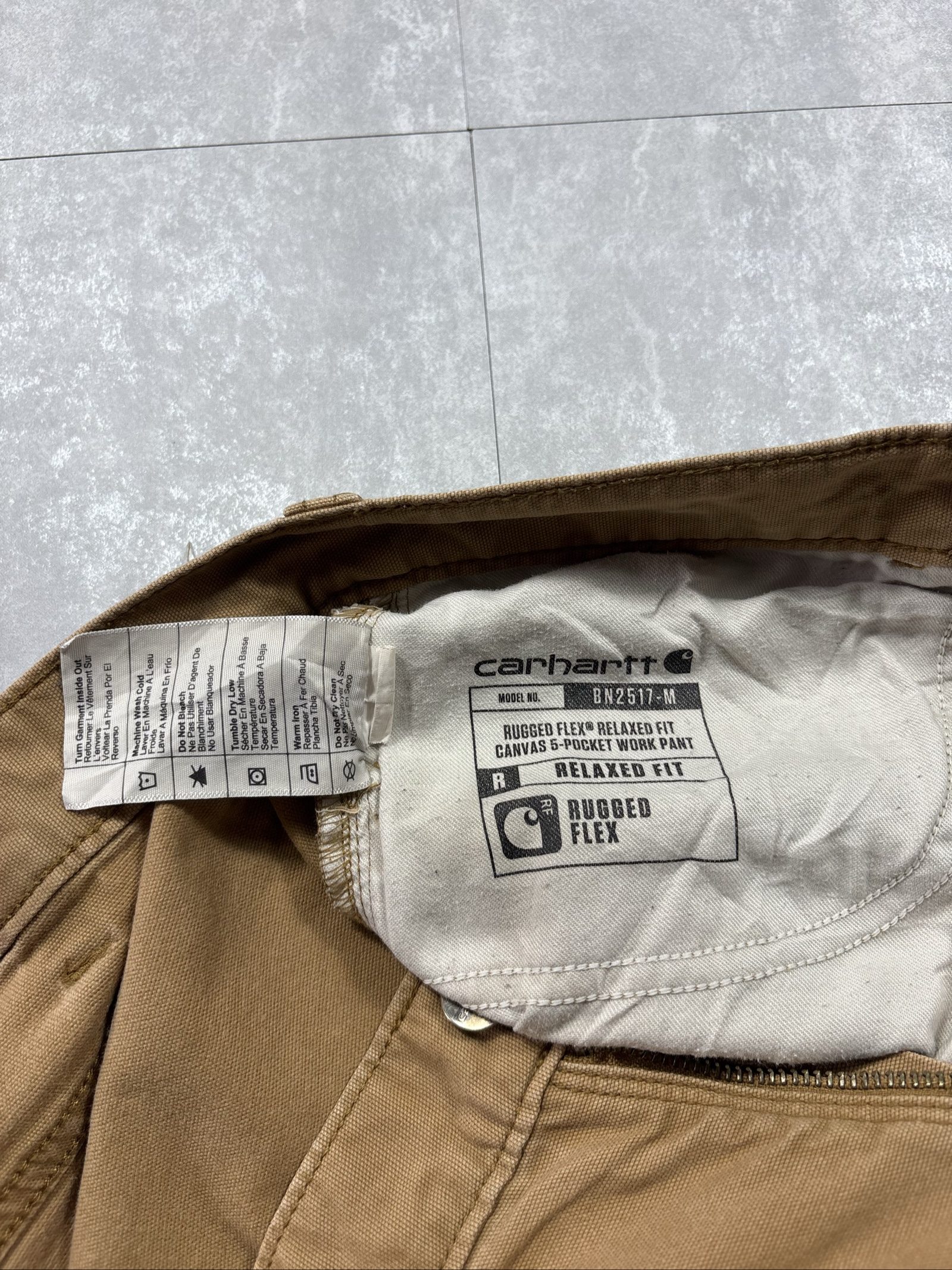 Carhartt Brown Rugged Flex Relaxed Fit Canvas Jeans W34 image 7