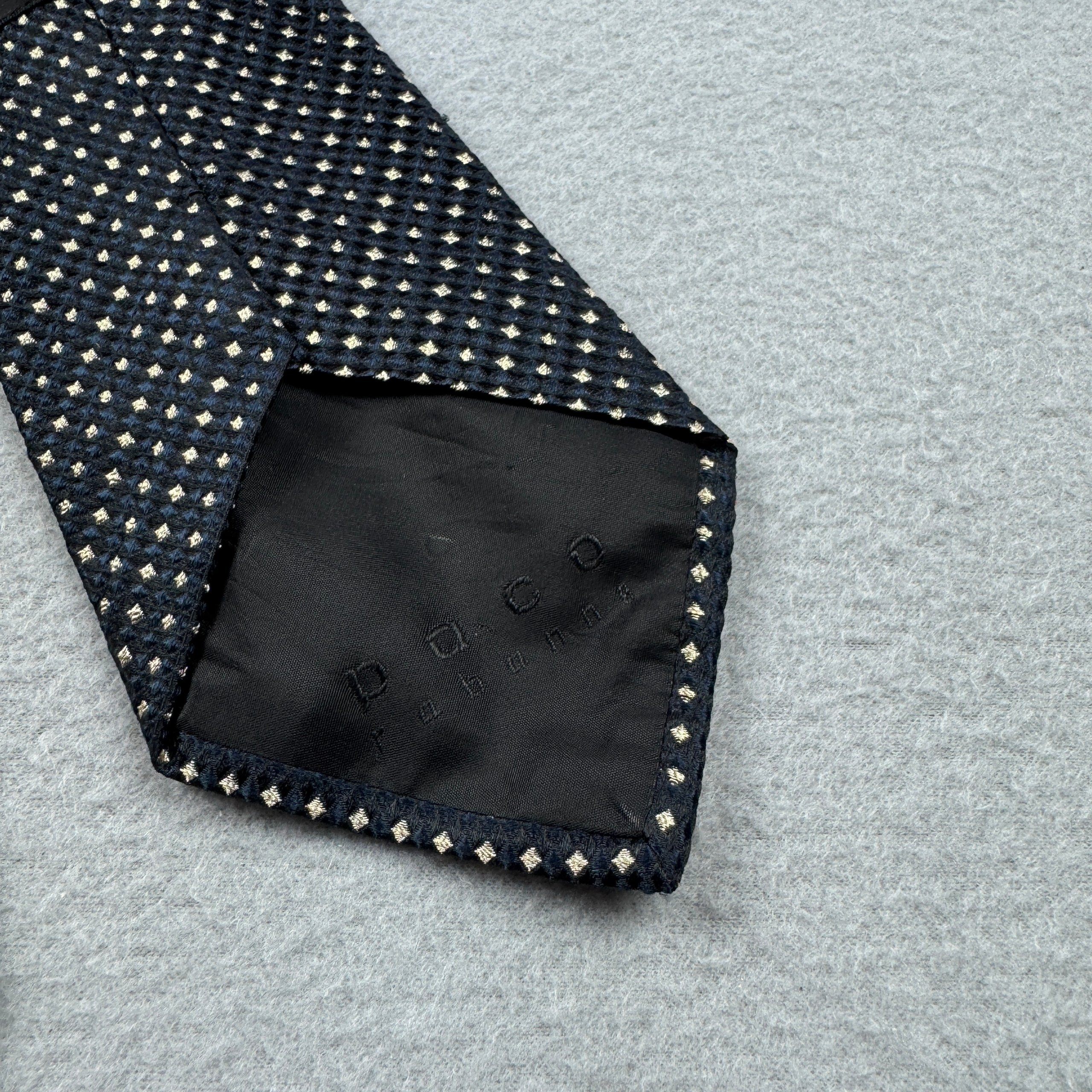 Paco Rabanne Black & White Patterned Silk Tie image 3
