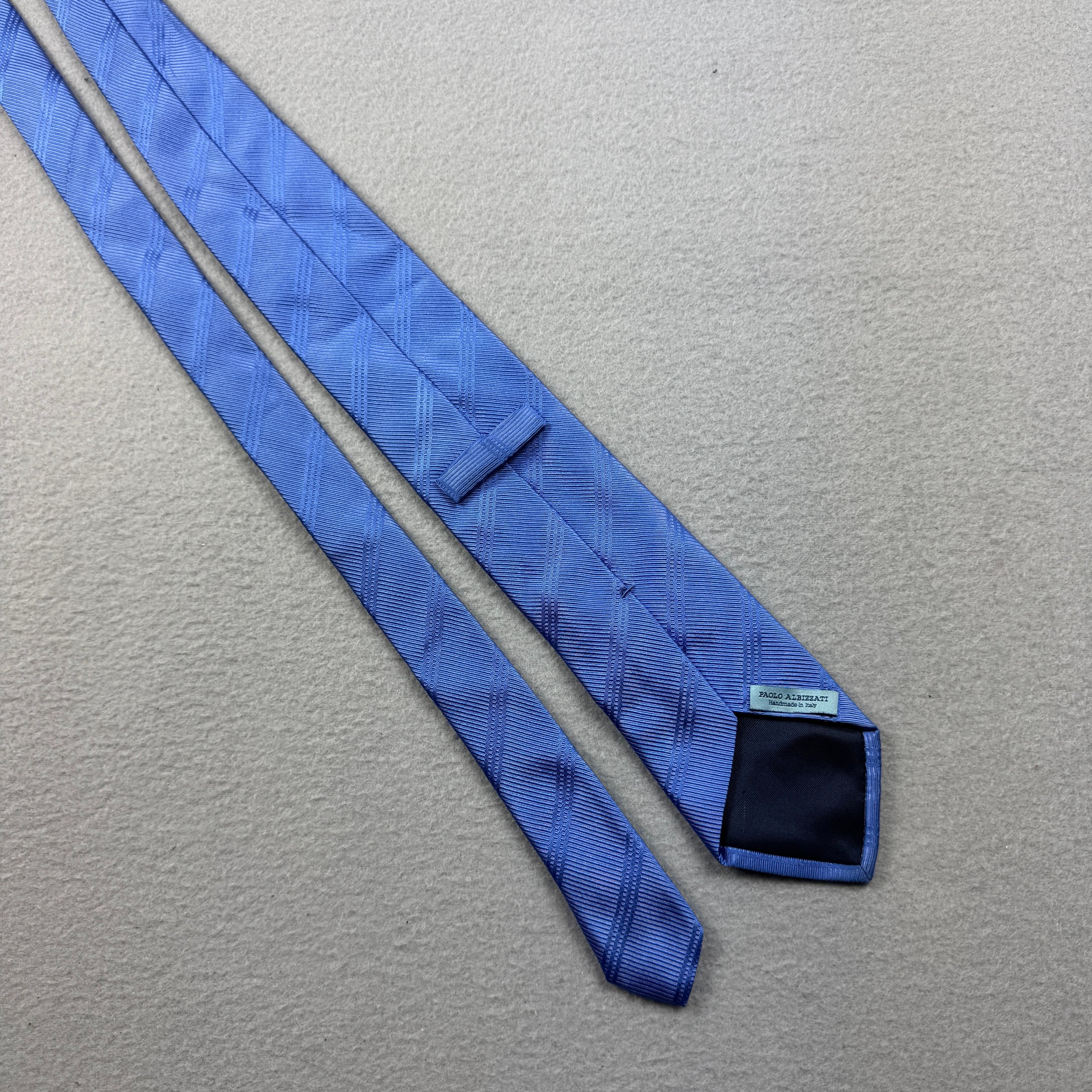 Paolo Albizzati Blue Silk Tie Handmade in Italy