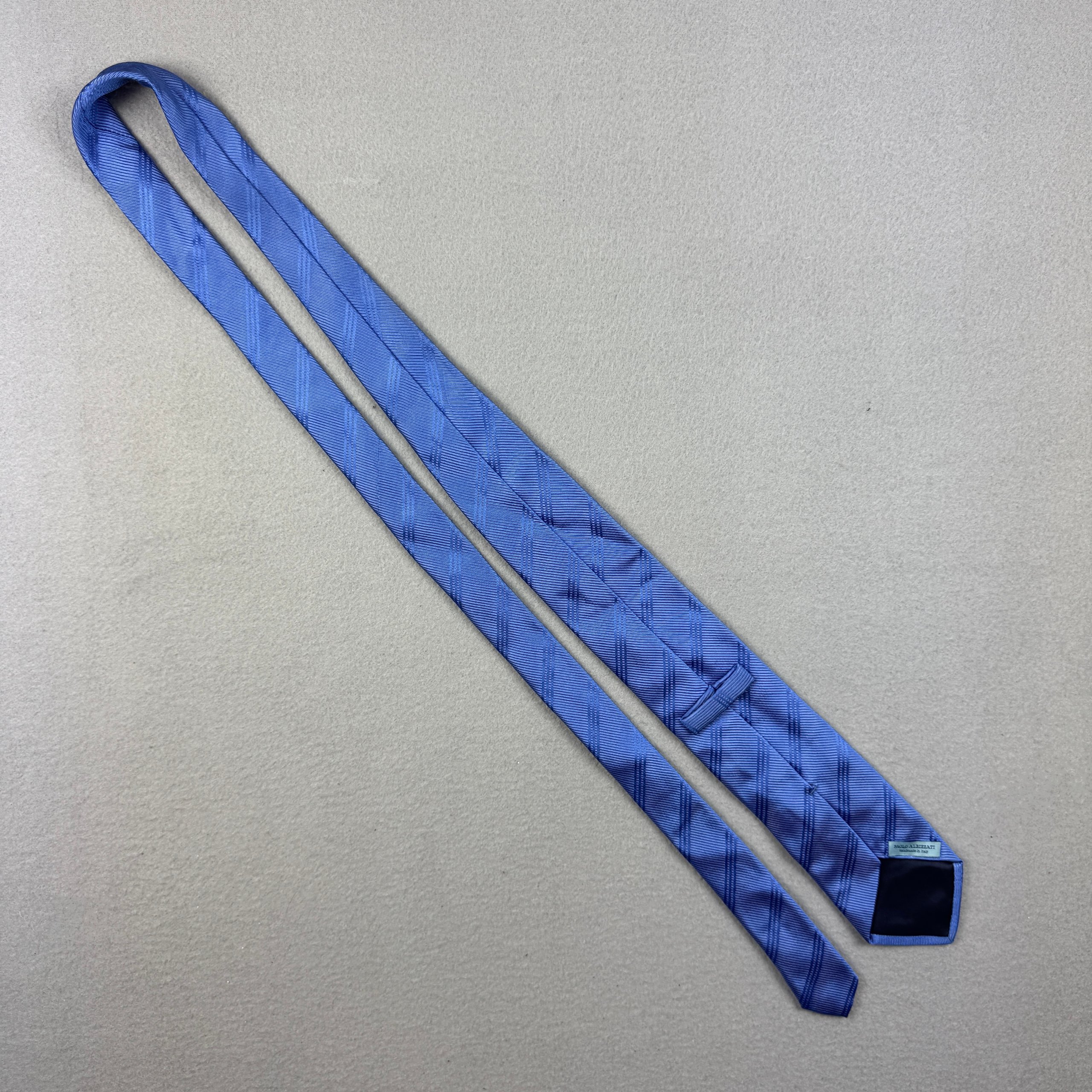 Paolo Albizzati Blue Silk Tie Handmade in Italy image 2