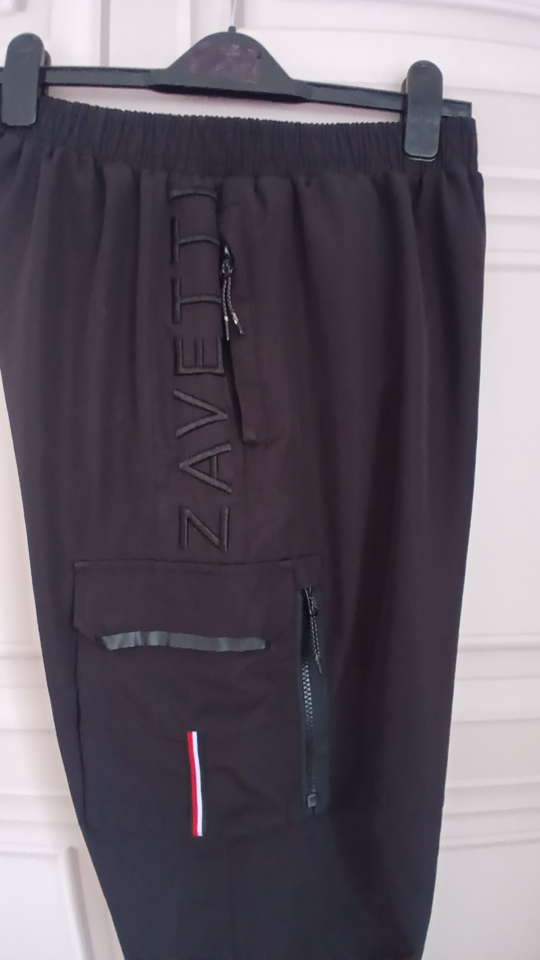 Zavetti Black Cargo Joggers Elastic Waist XL( read for waist size ) image 8