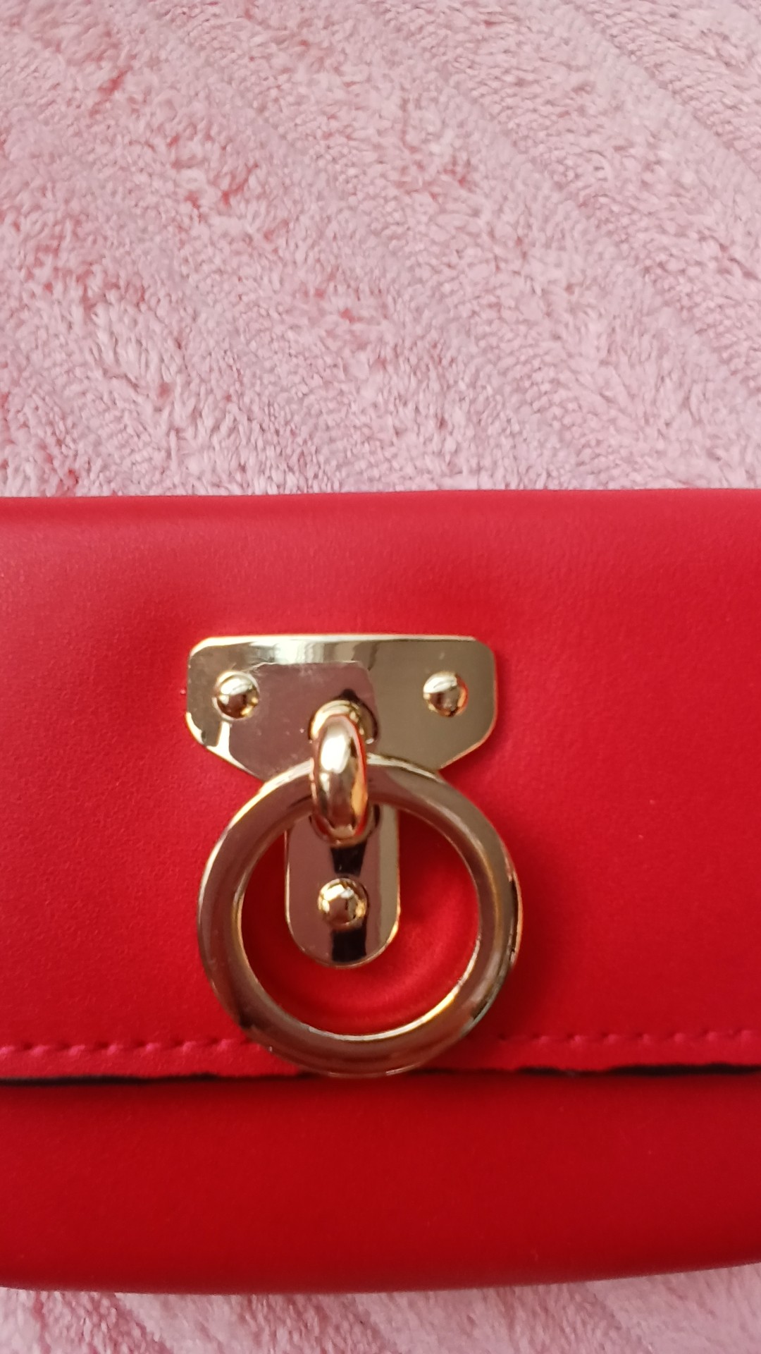 Red Gold Ring Detail Women's Purse Wallet image 2