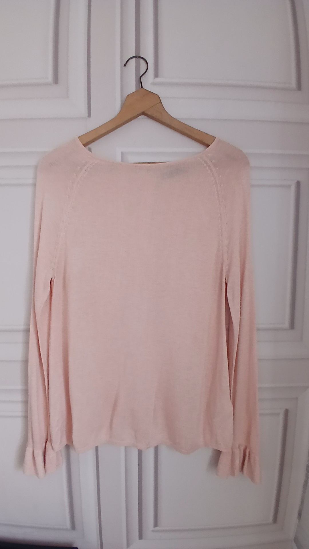 M&S Collection Light Pink Back Buttoned Knitted Jumper Medium