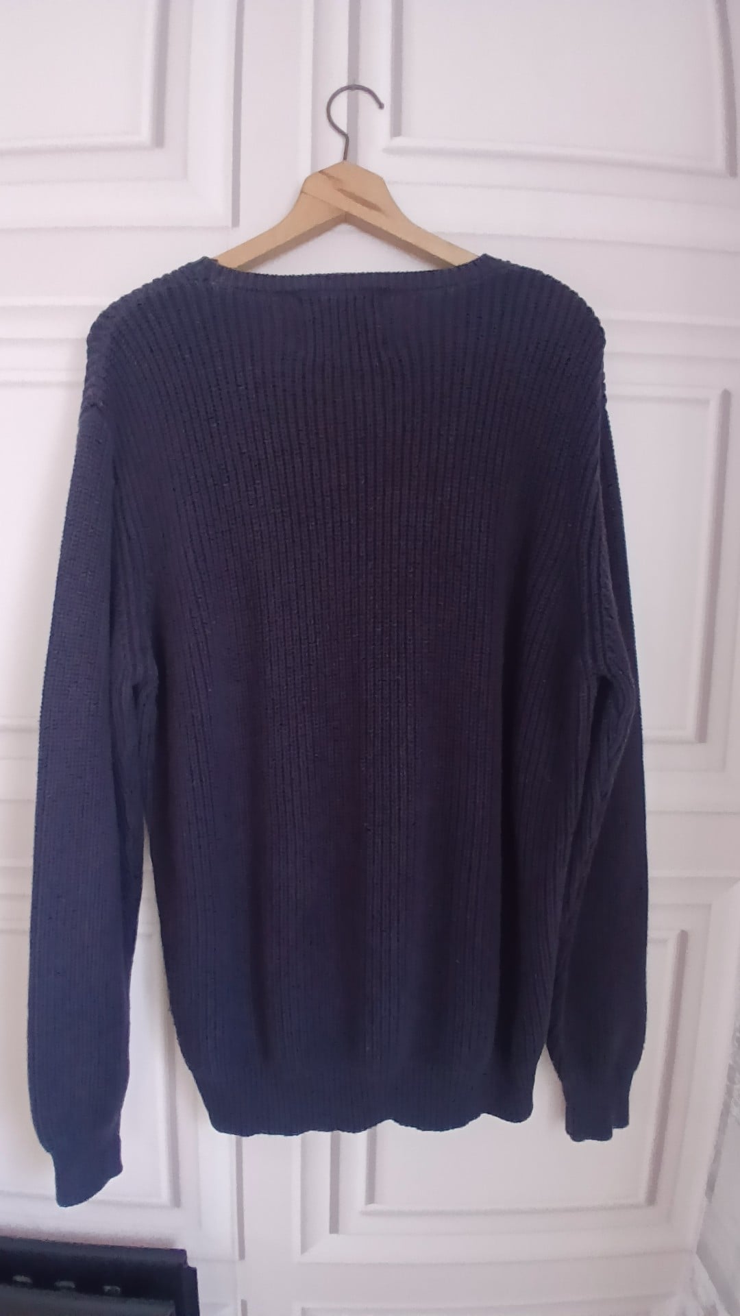 Quba & Co Navy Blue 100% Cotton Knit Sweater Large image 3