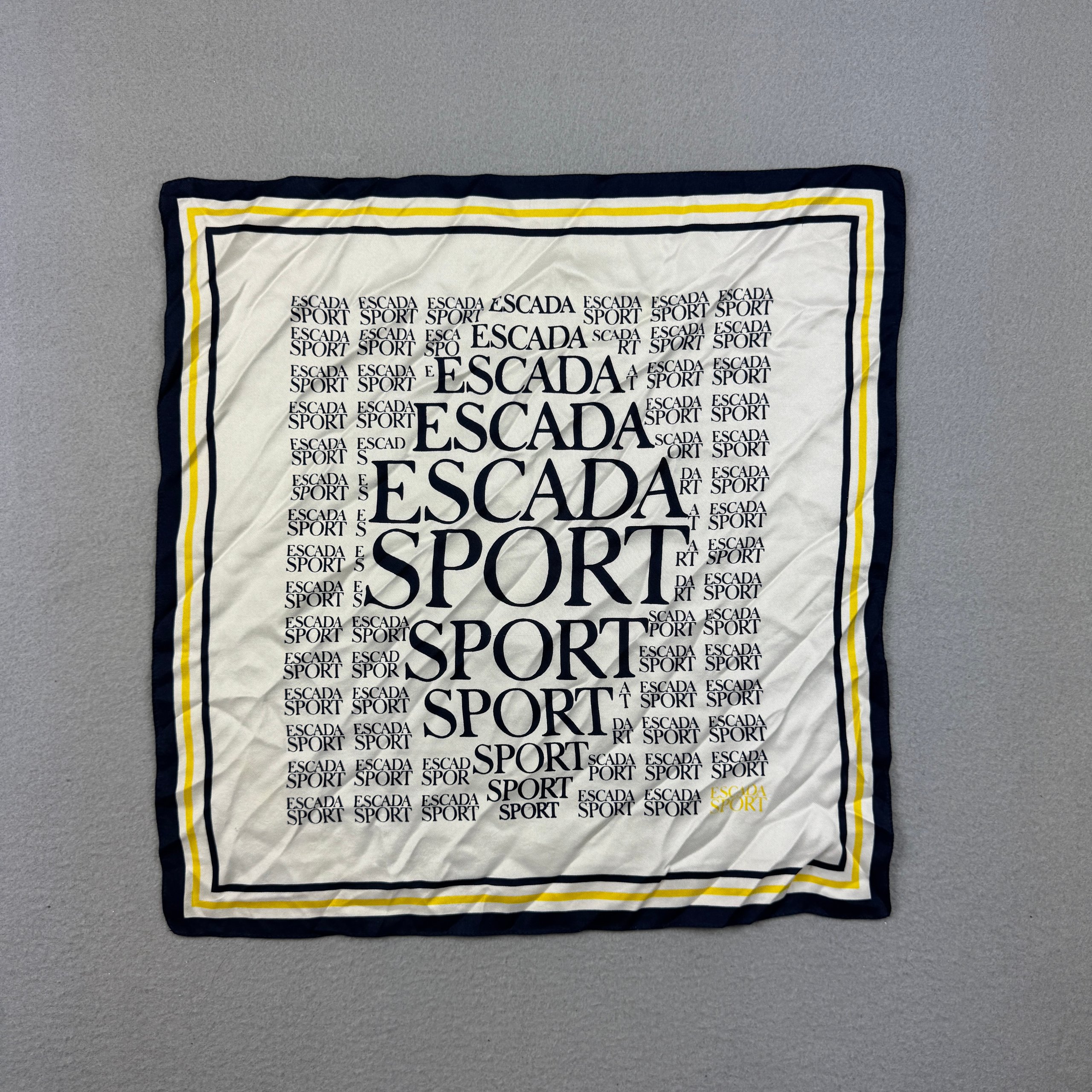 Escada Sport Monogram Small Silk Scarf 42cm x 42cm