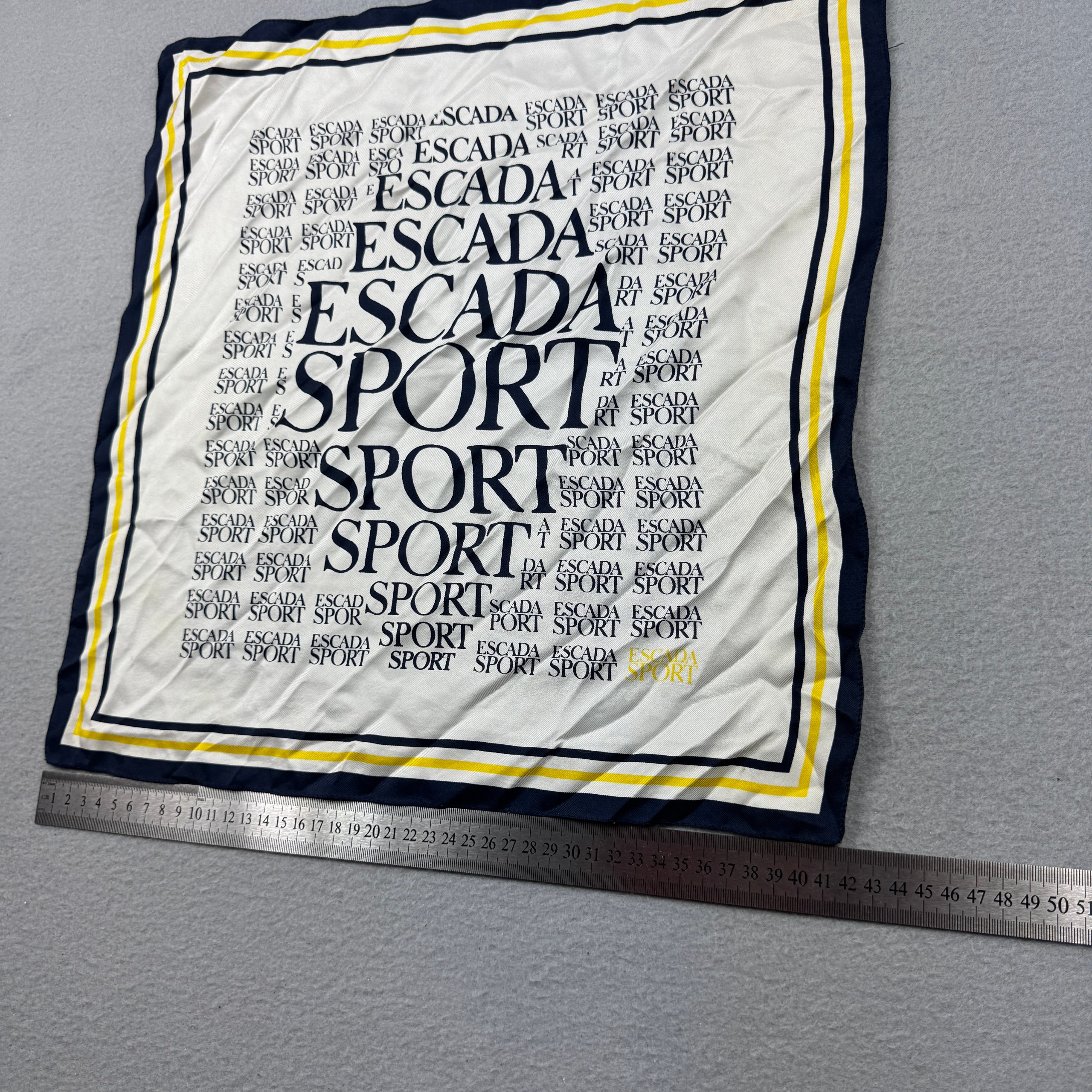 Escada Sport Monogram Small Silk Scarf 42cm x 42cm image 4