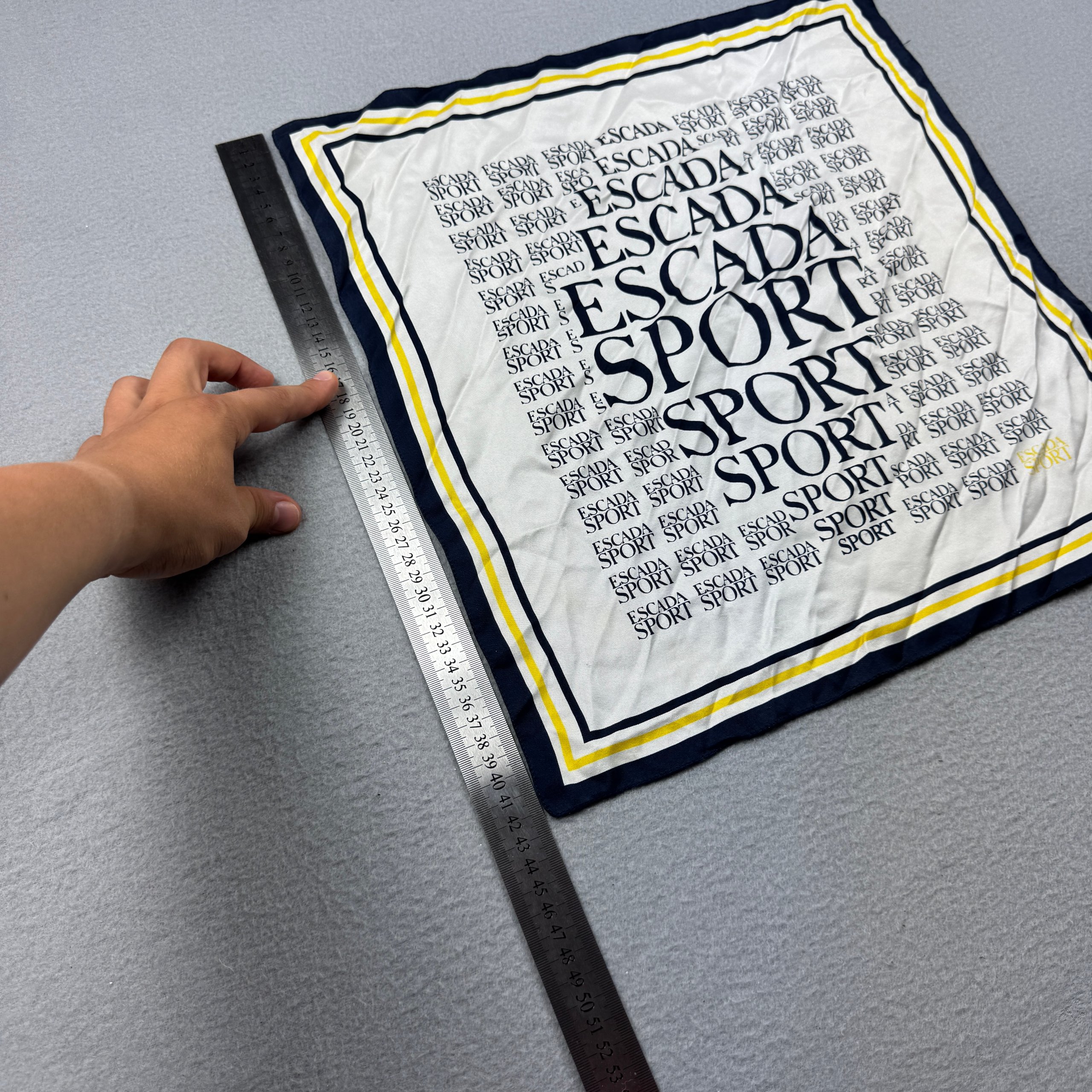 Escada Sport Monogram Small Silk Scarf 42cm x 42cm image 5