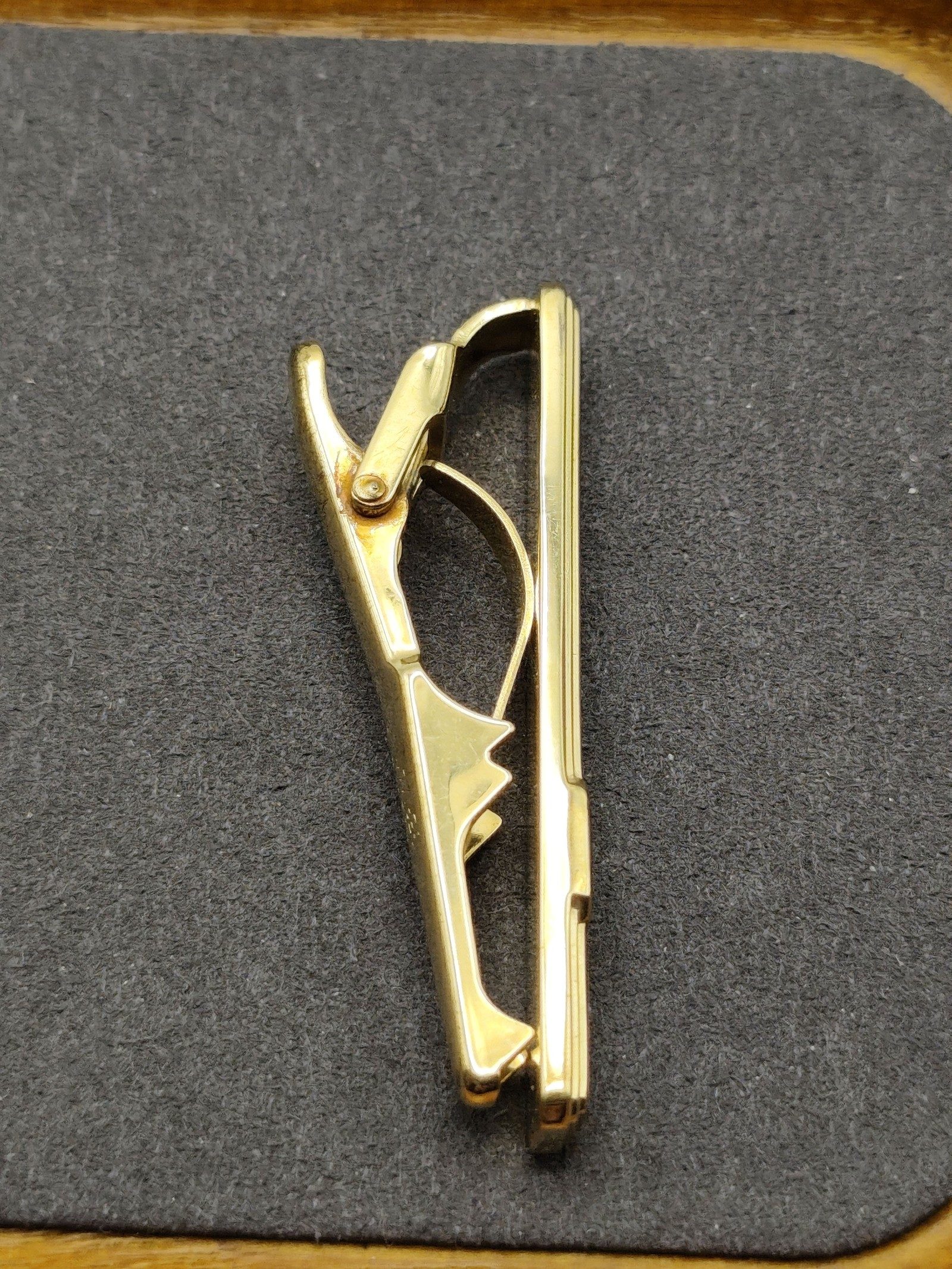 Christian Dior Gold & Black Tie Bar Clip image 6