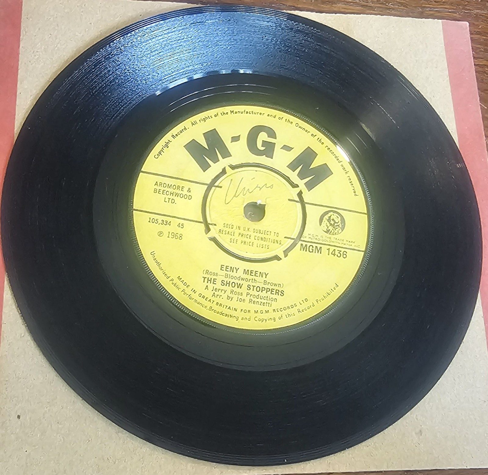 The Show Stoppers Eeny Meeny MGM 1436 7" Northern soul vinyl