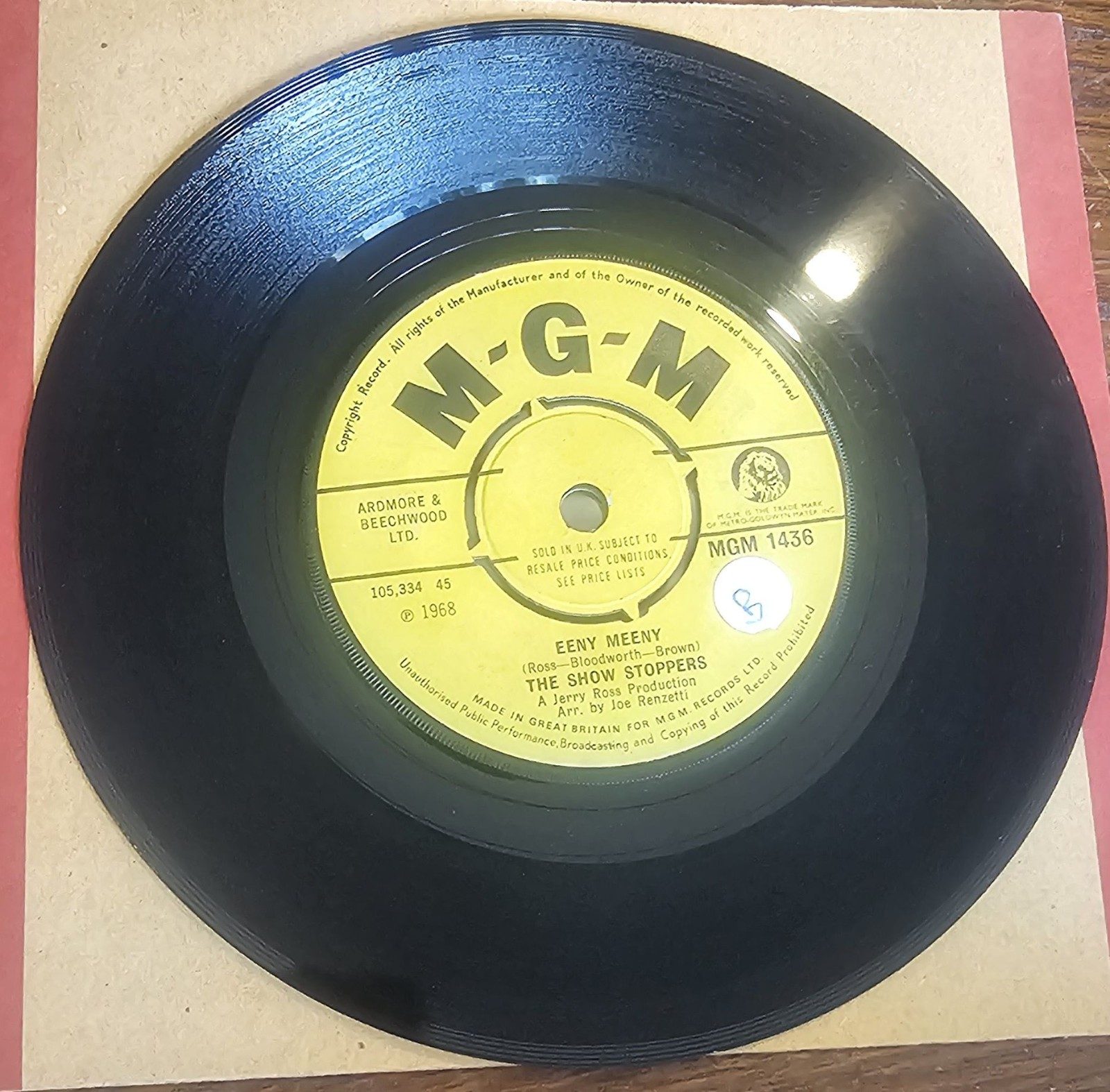 The Show Stoppers Eeny Meeny MGM 1436 7" Vinyl Single