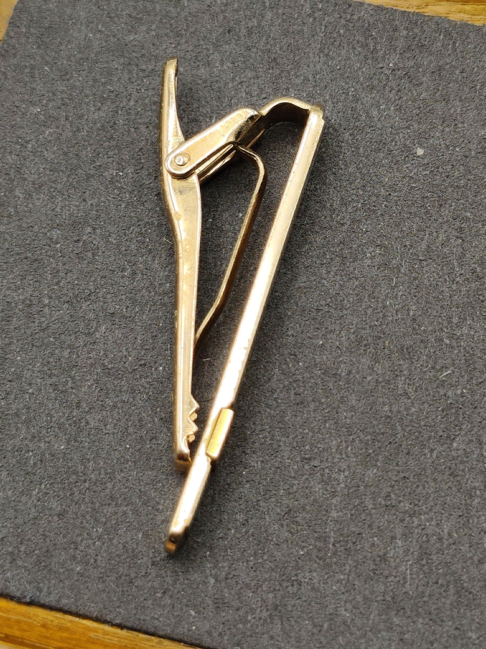 YSL Gold Tone Metal Tie Clip with Logo image 8