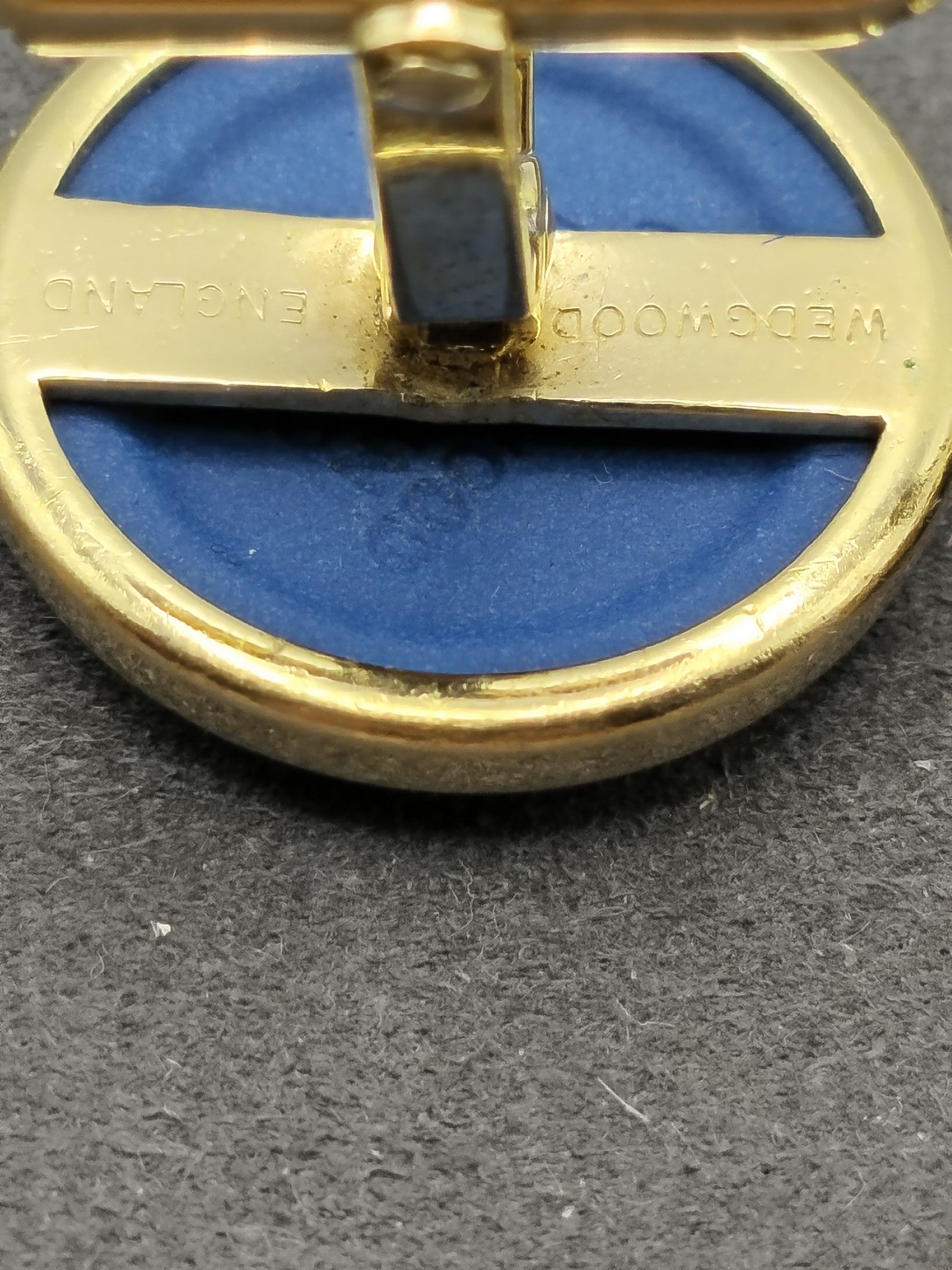 Wedgwood Blue & White Ship Jasperware Cufflinks in Box image 9