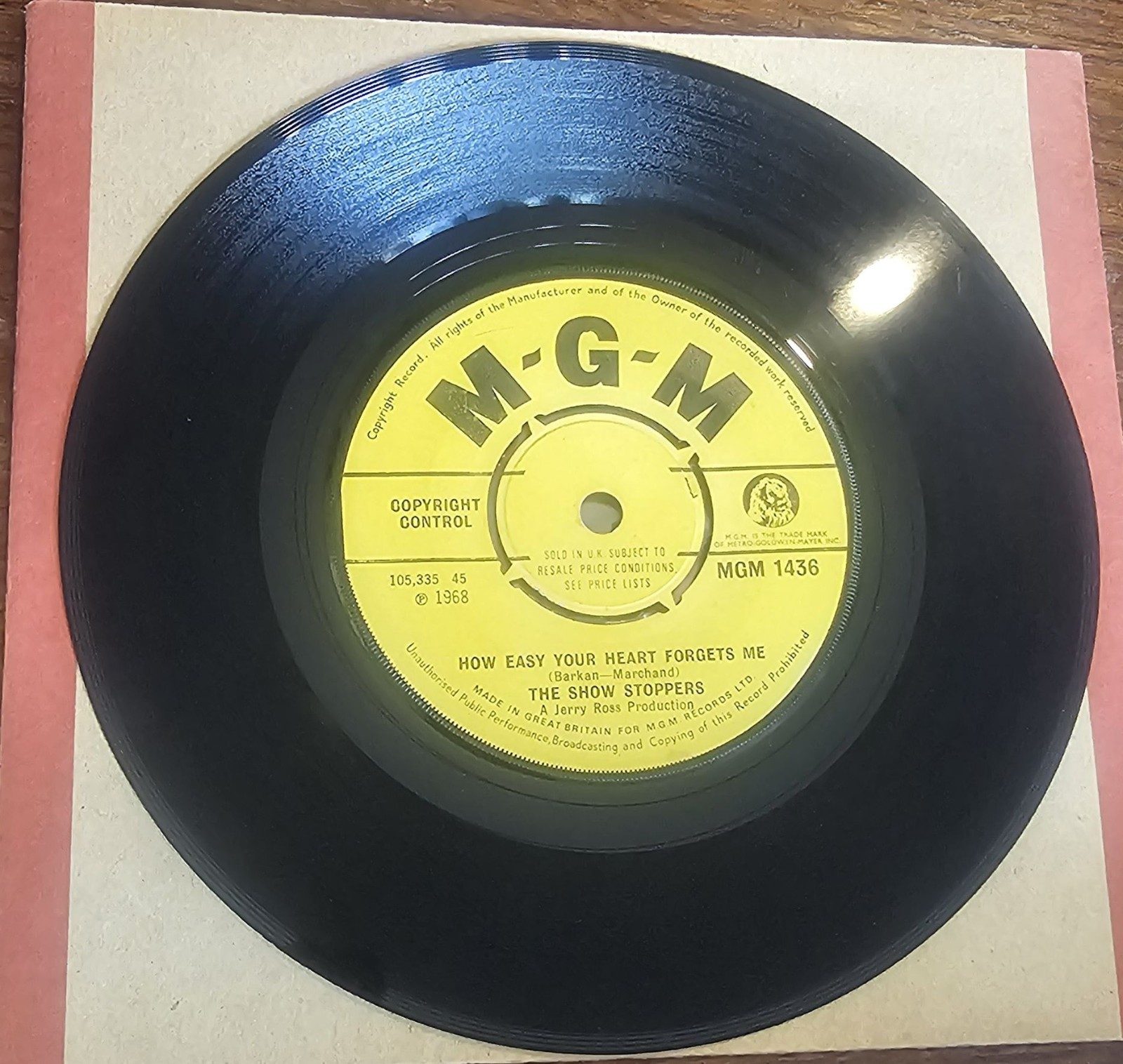 The Show Stoppers Eeny Meeny MGM 1436 7" Vinyl Single image 2