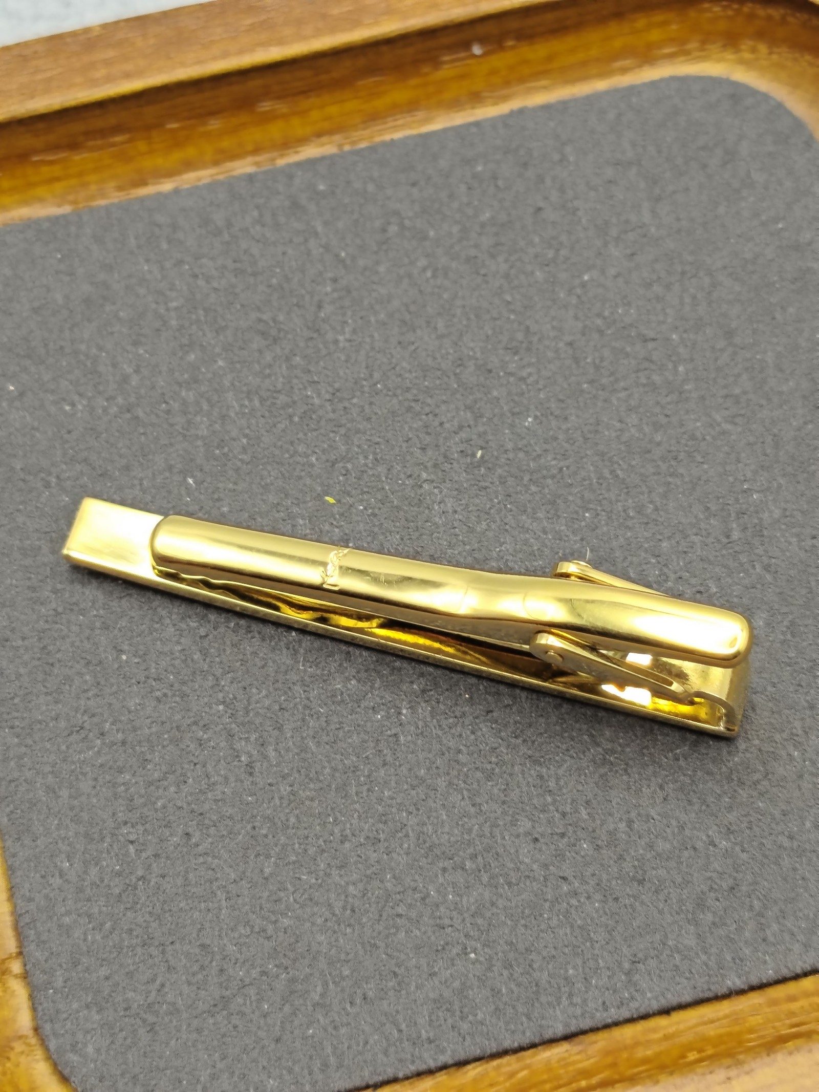 Yves Saint Laurent Gold & Silver Tie Clip & Cufflinks Set image 7
