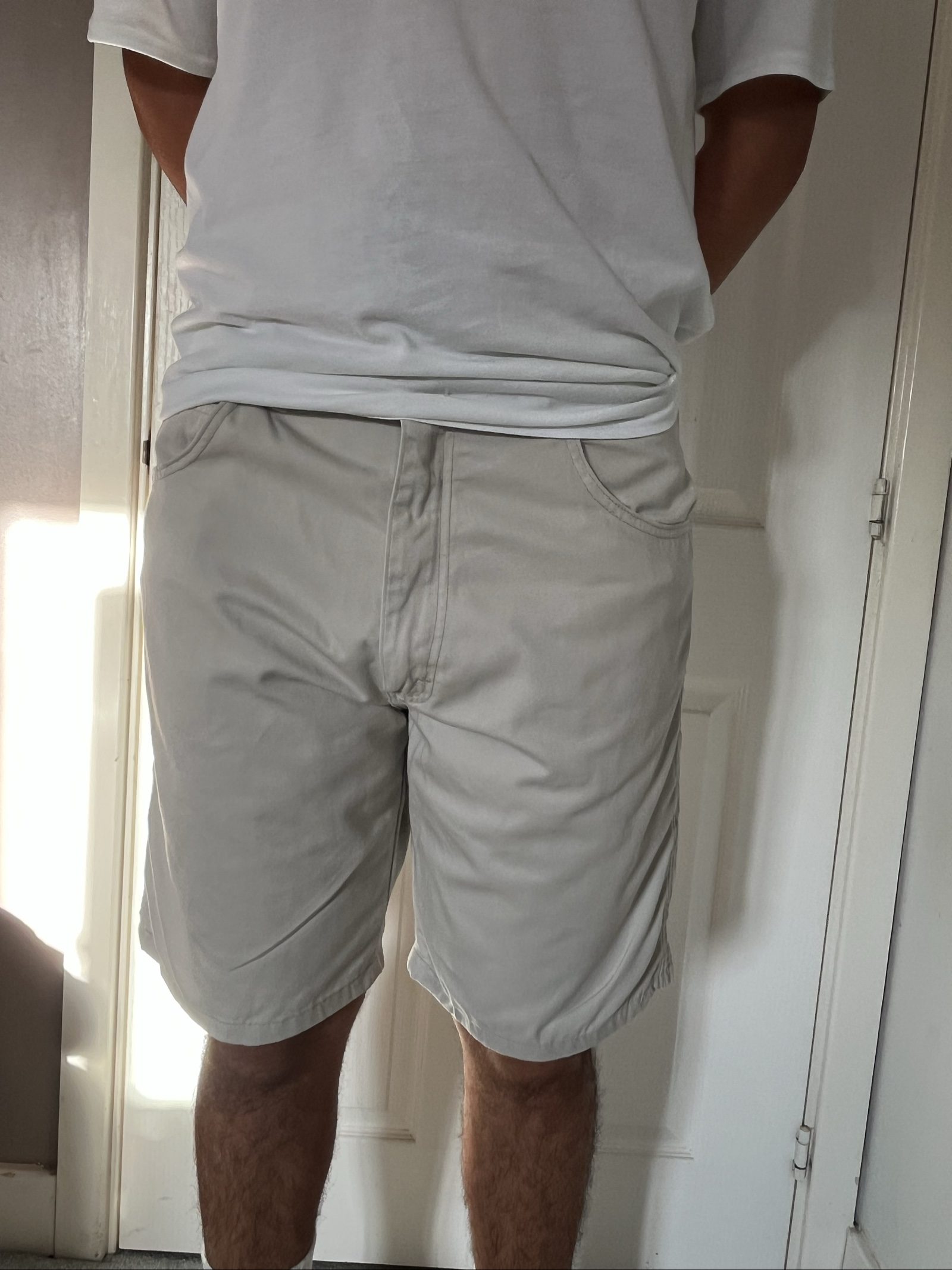 Wrangler Beige Cotton Cargo Shorts 36 Men's