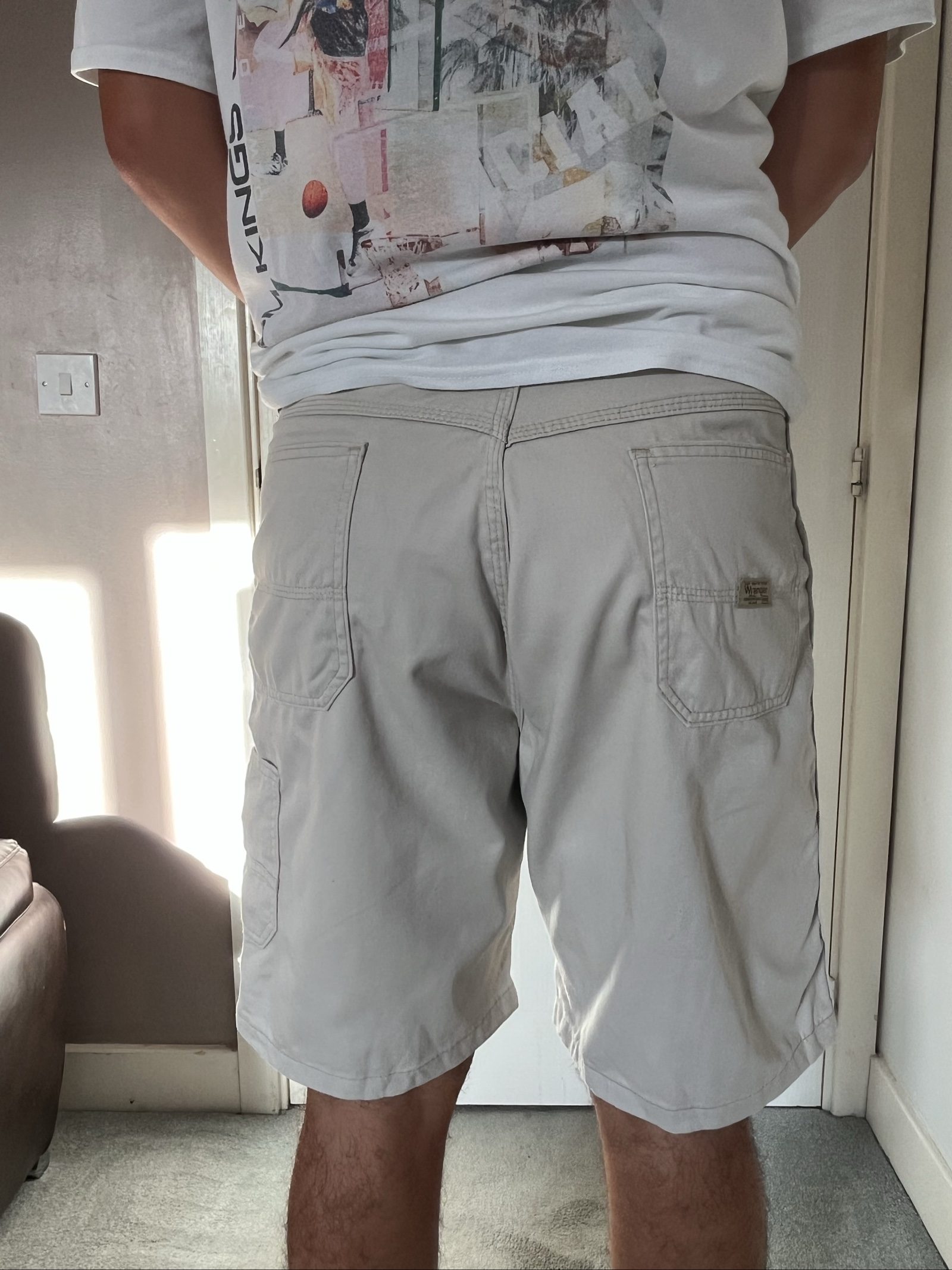 Wrangler Beige Cotton Cargo Shorts 36 Men's image 4