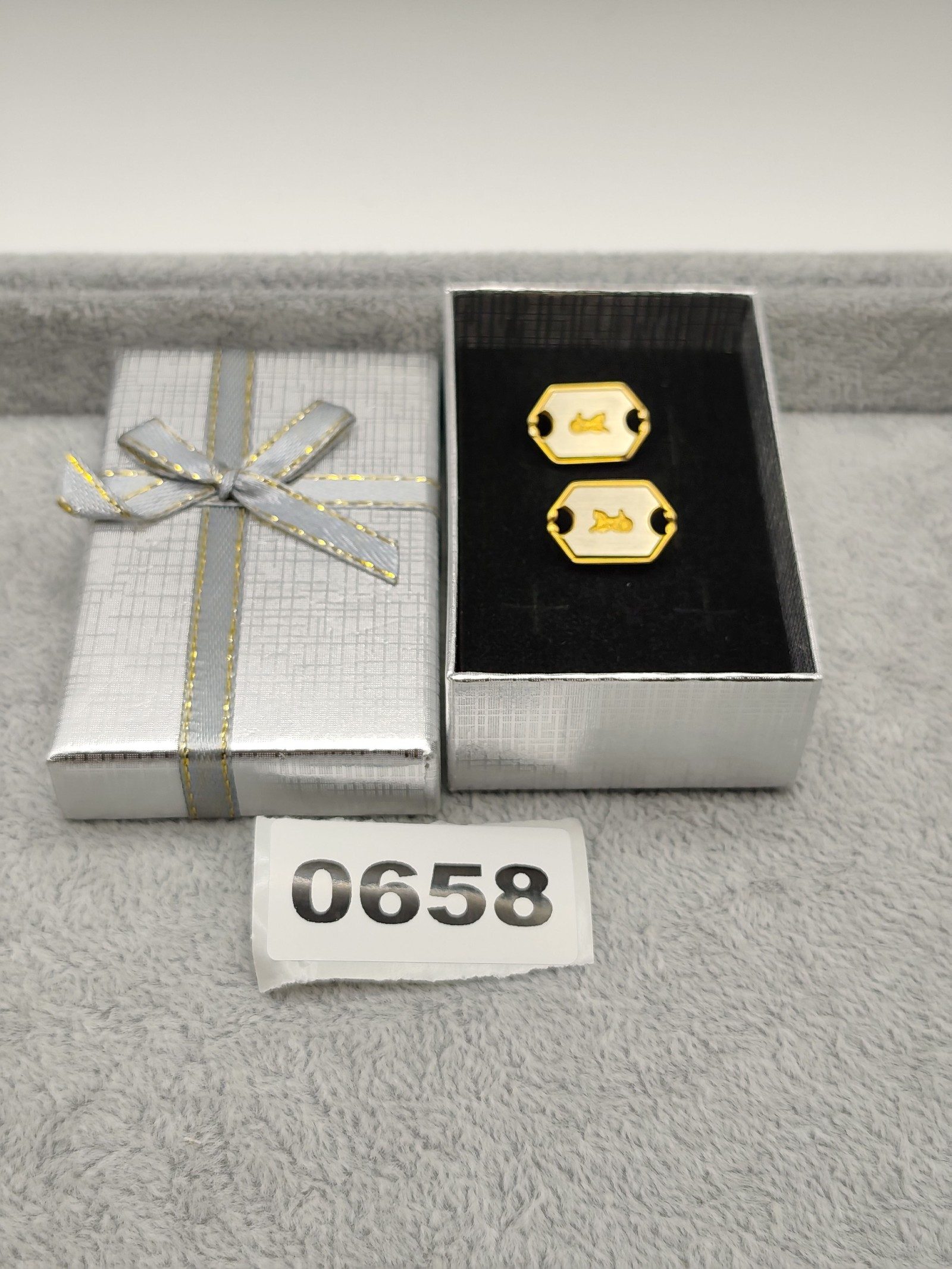 Celine Gold & Silver Tone Horse Carriage Cufflinks