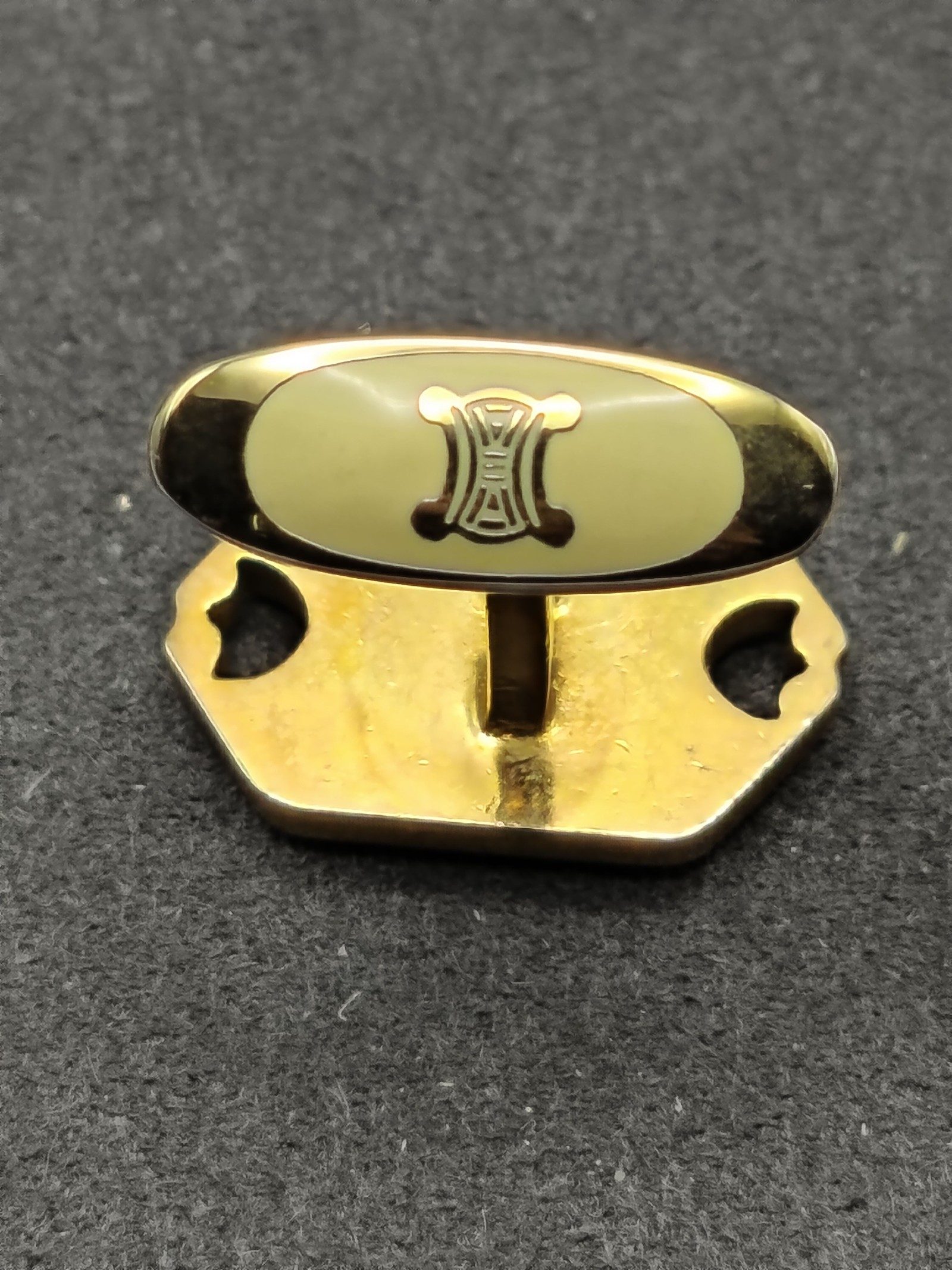 Celine Gold & Silver Tone Horse Carriage Cufflinks image 9
