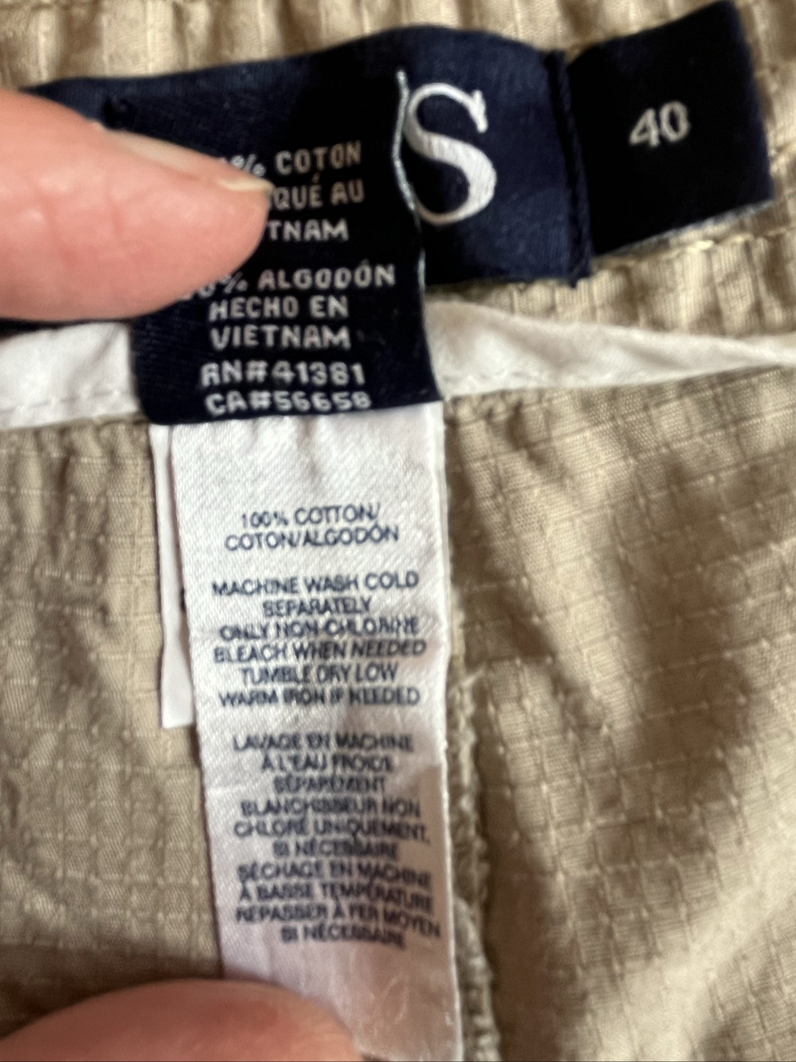 Chaps Men's Beige Cotton Cargo Shorts Size Xl image 6