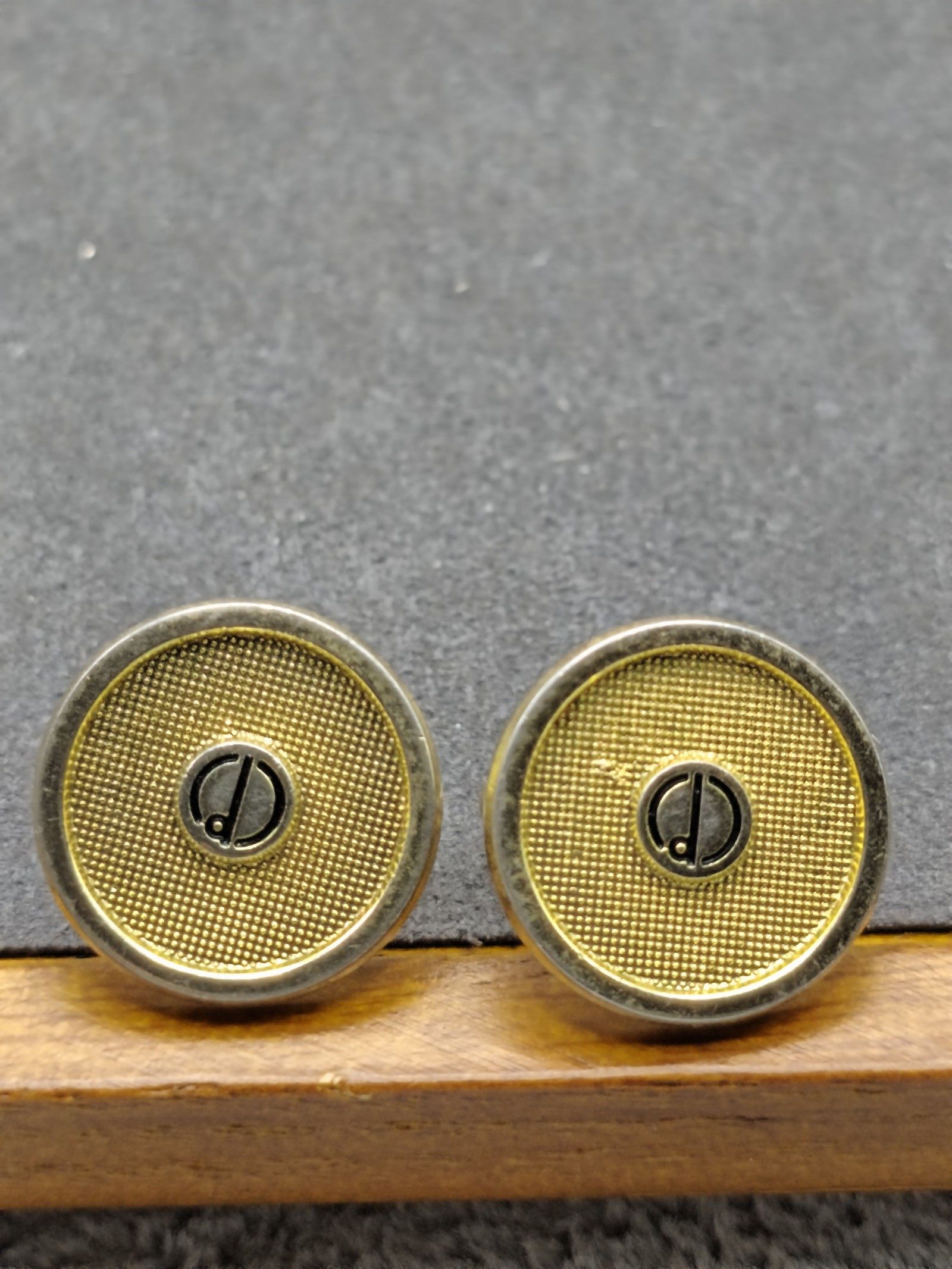 Dunhill Gold Tone Round Logo Cufflinks image 3