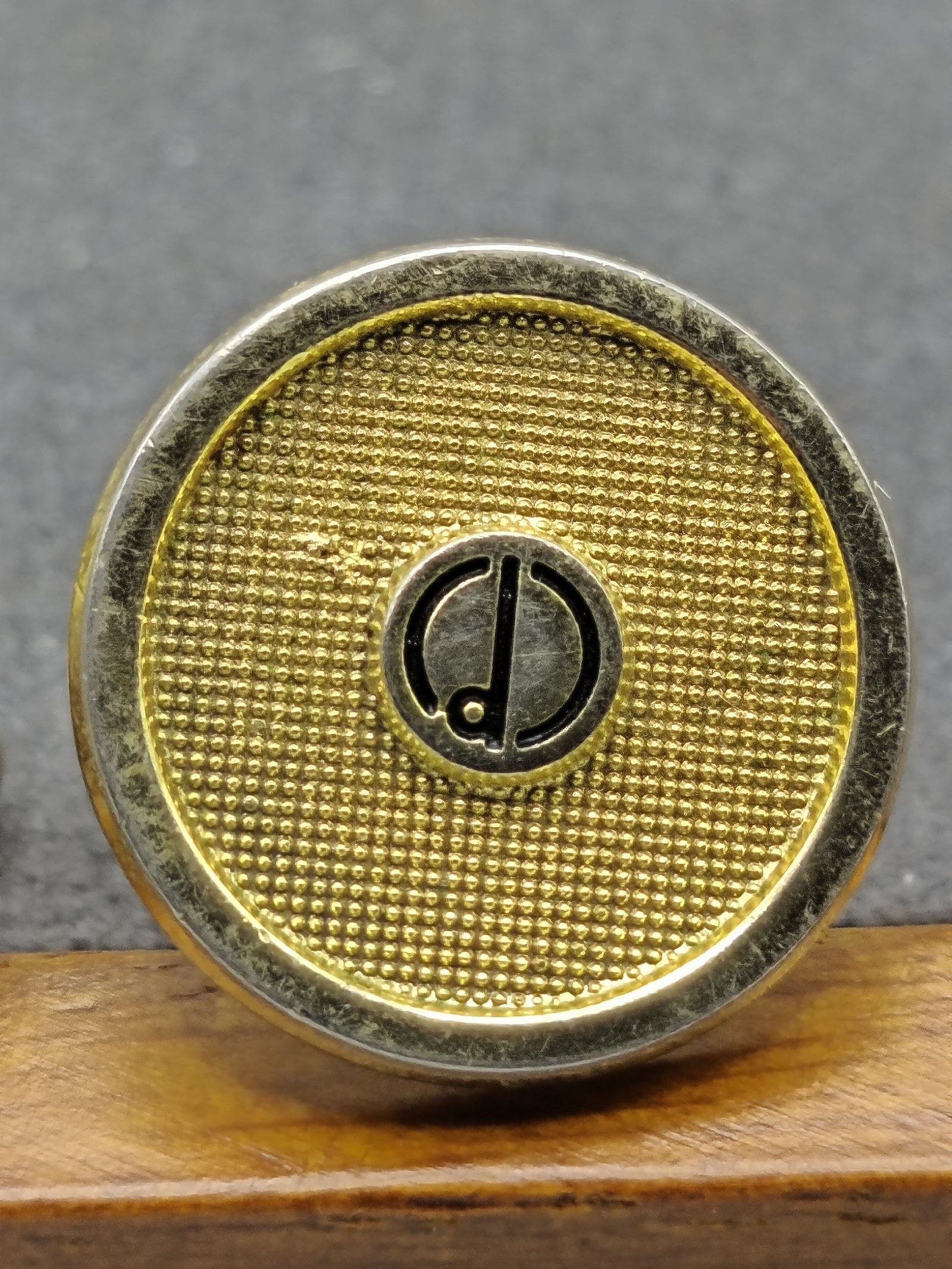Dunhill Gold Tone Round Logo Cufflinks image 4