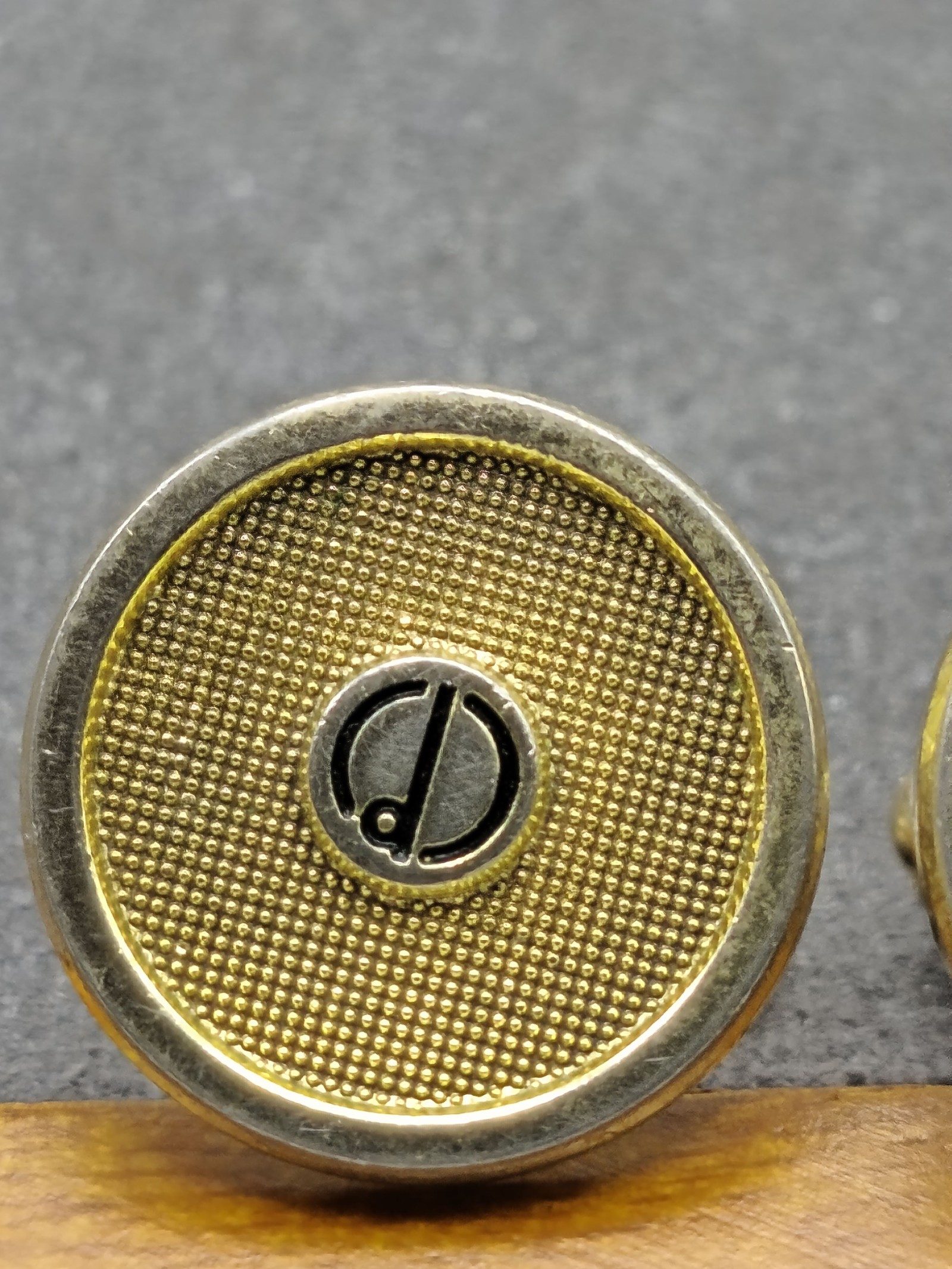 Dunhill Gold Tone Round Logo Cufflinks image 5