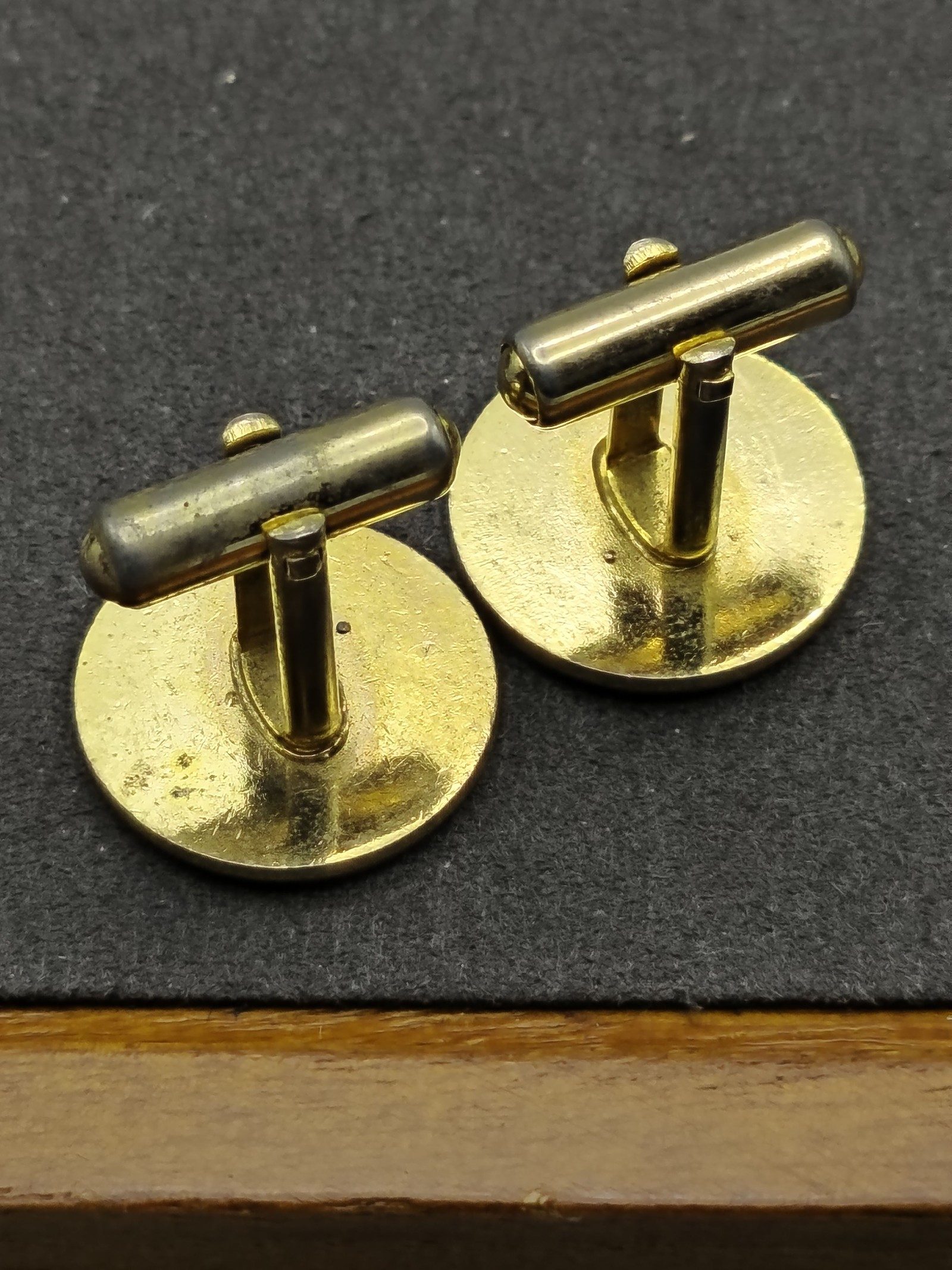 Dunhill Gold Tone Round Logo Cufflinks image 6
