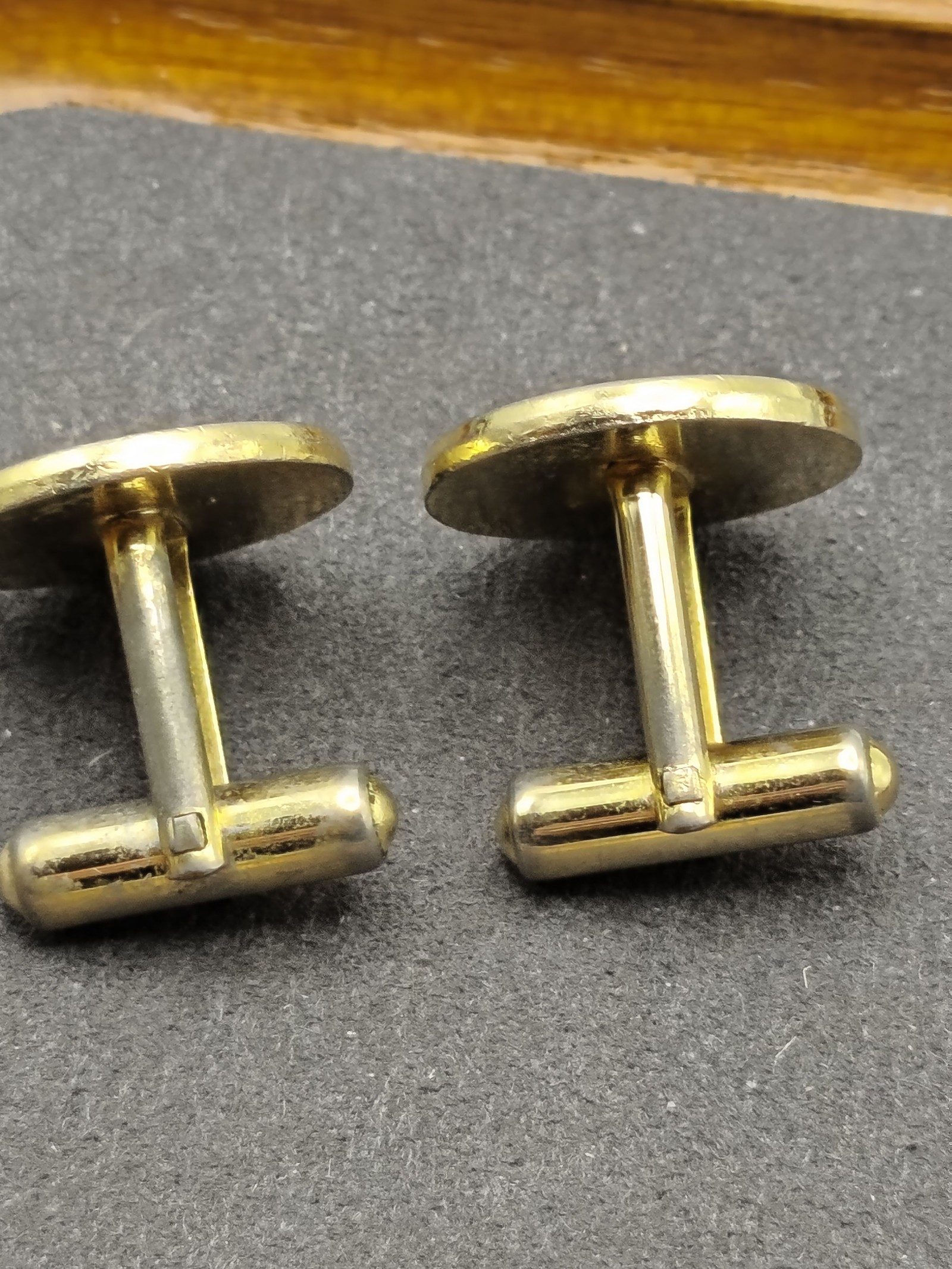 Dunhill Gold Tone Round Logo Cufflinks image 7