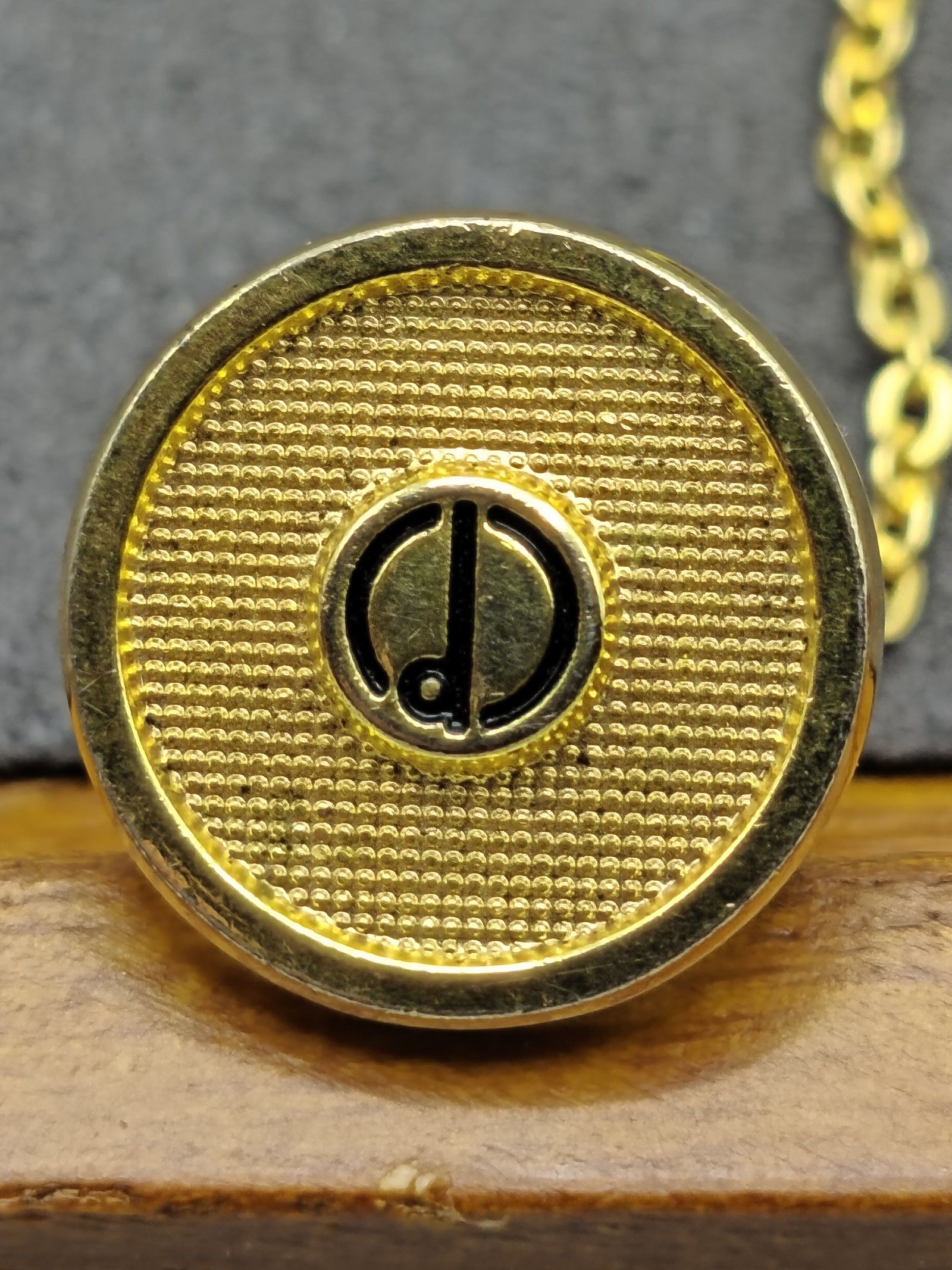 Dunhill Gold Tone Round Logo Cufflinks image 10