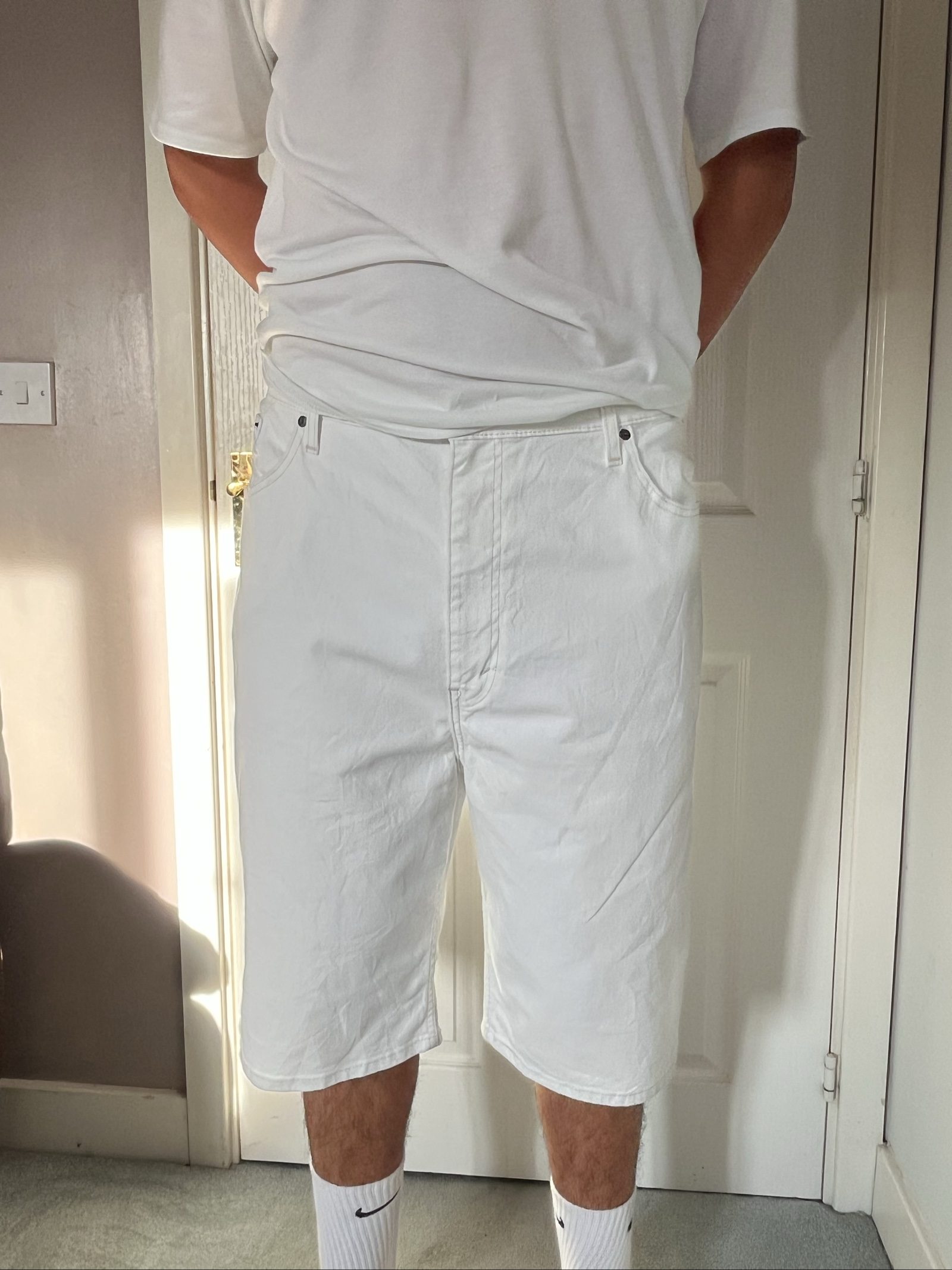 Levi's White 569 Men's Denim Shorts W42 image 2
