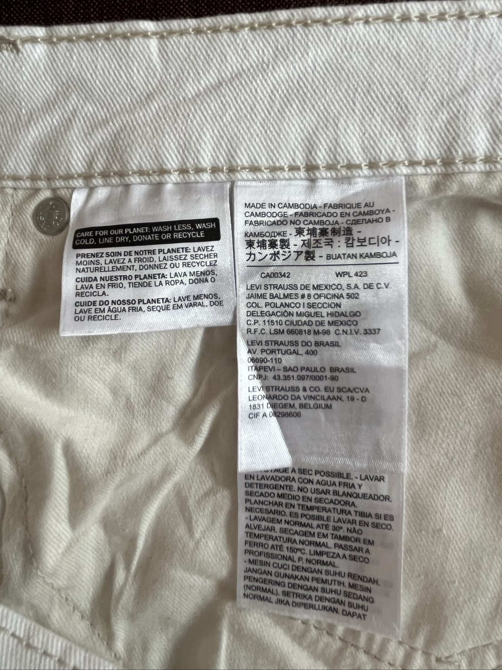 Levi's White 569 Men's Denim Shorts W42 image 6