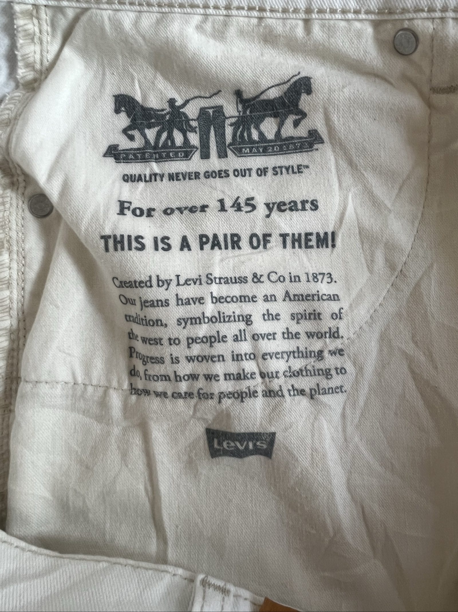 Levi's White 569 Men's Denim Shorts W42 image 8