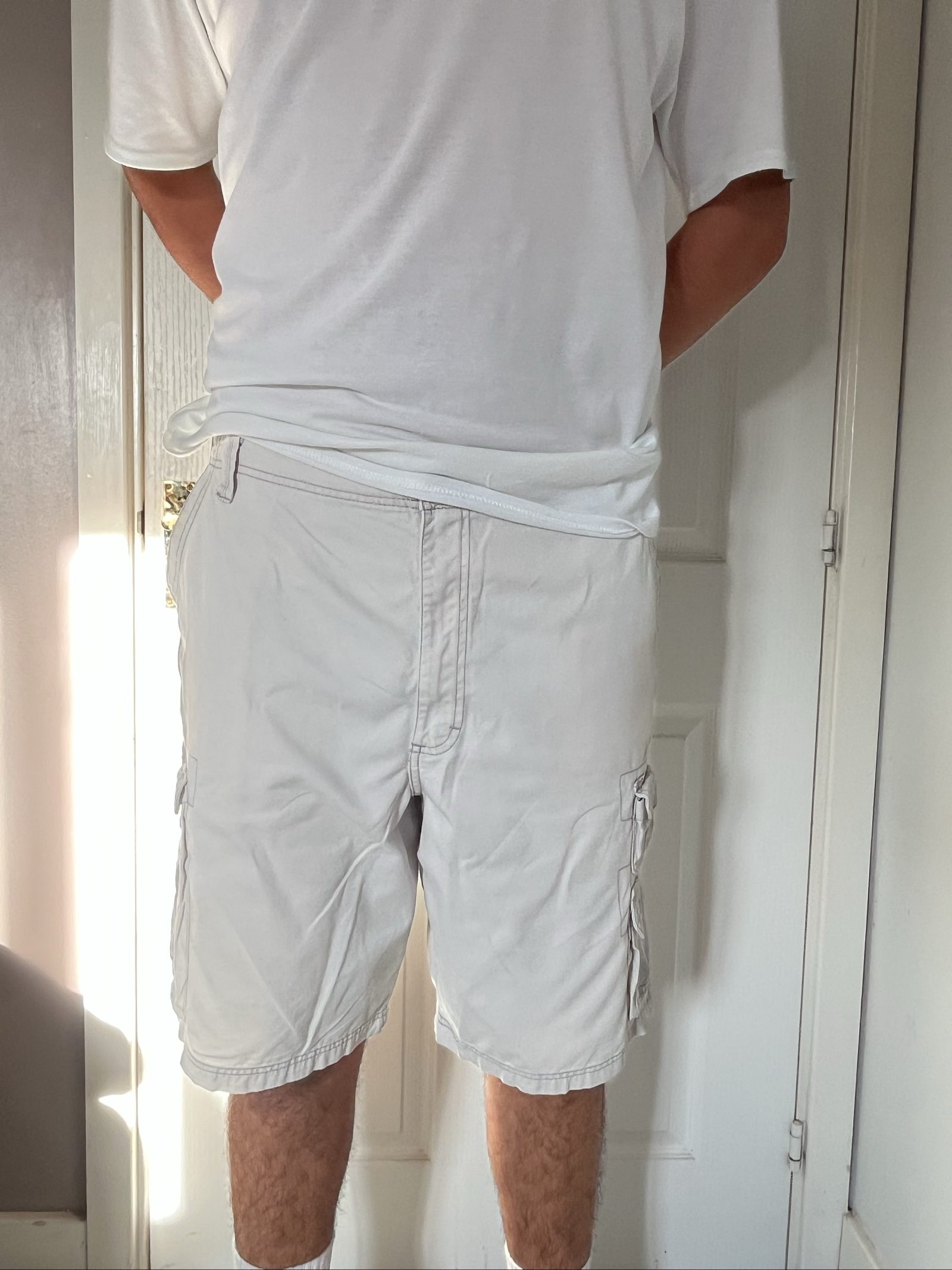 Lee Men's Beige Cargo Shorts large Multi Pocket image 2