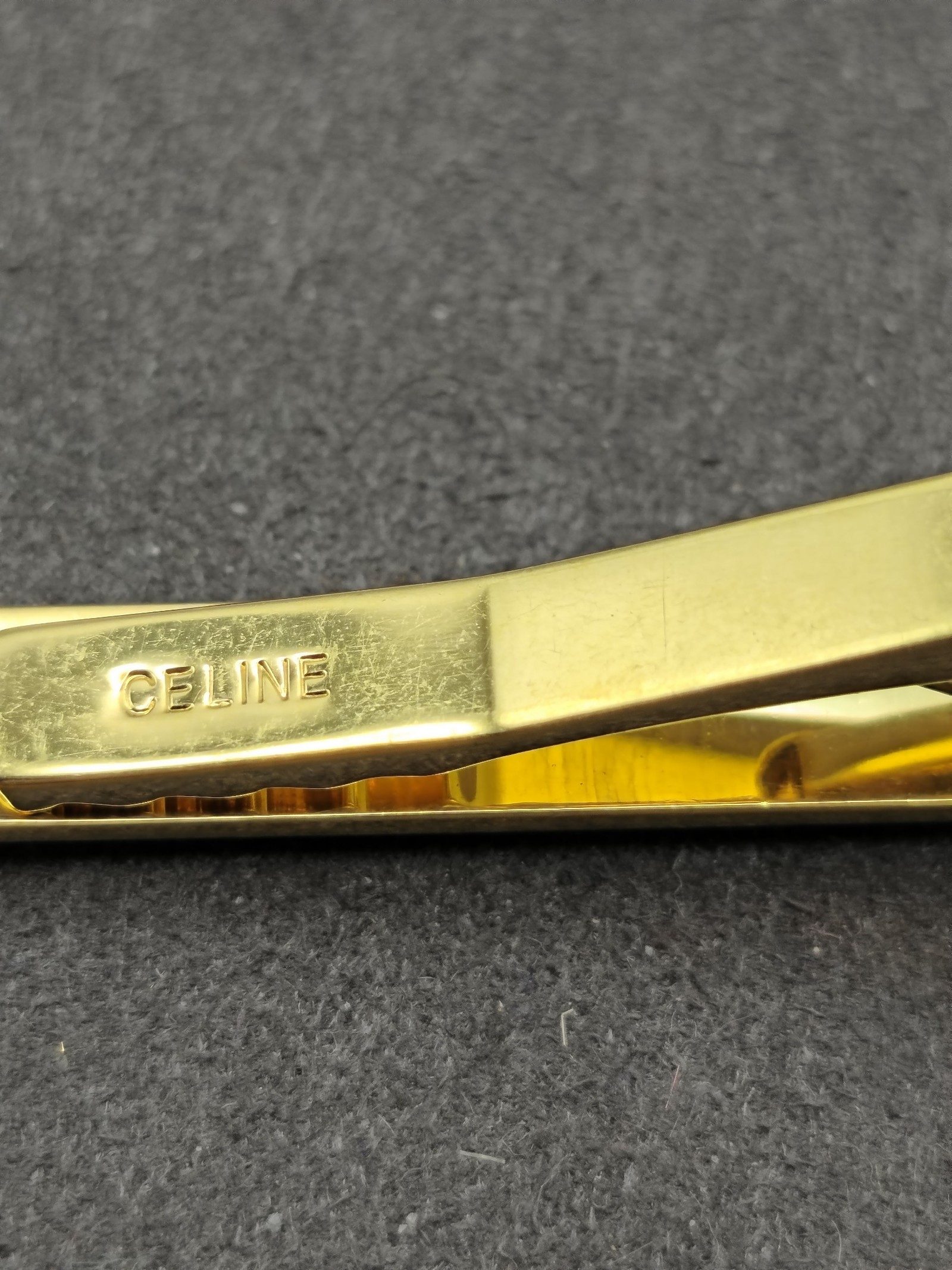 Celine Gold & White Silver 925 Tie Clip image 4