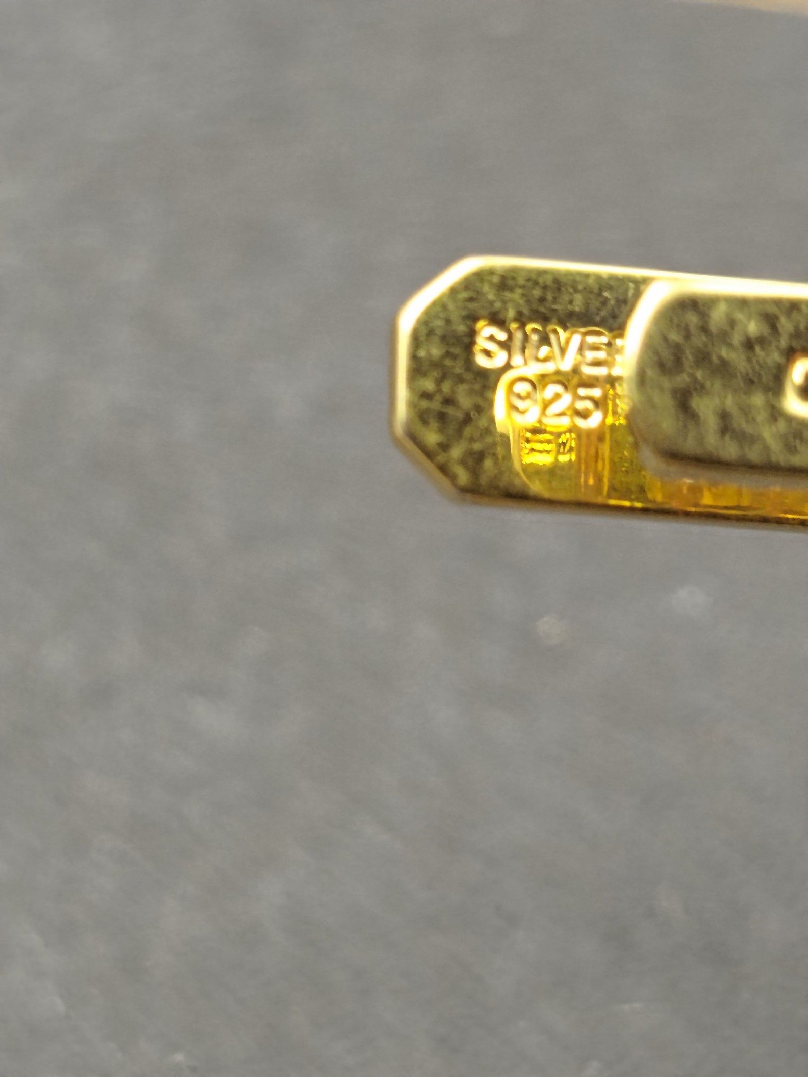 Celine Gold & White Silver 925 Tie Clip image 5