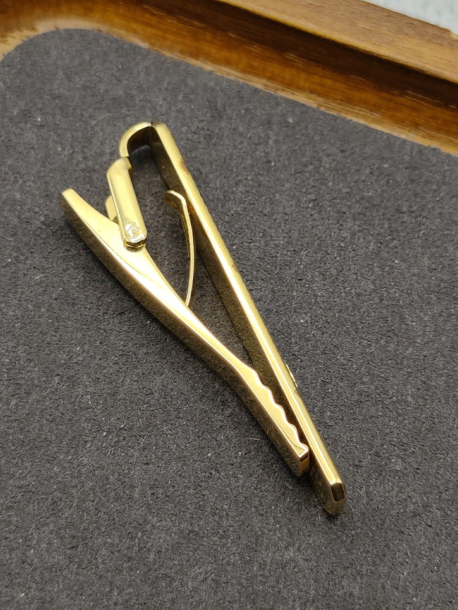 Celine Gold & White Silver 925 Tie Clip image 9