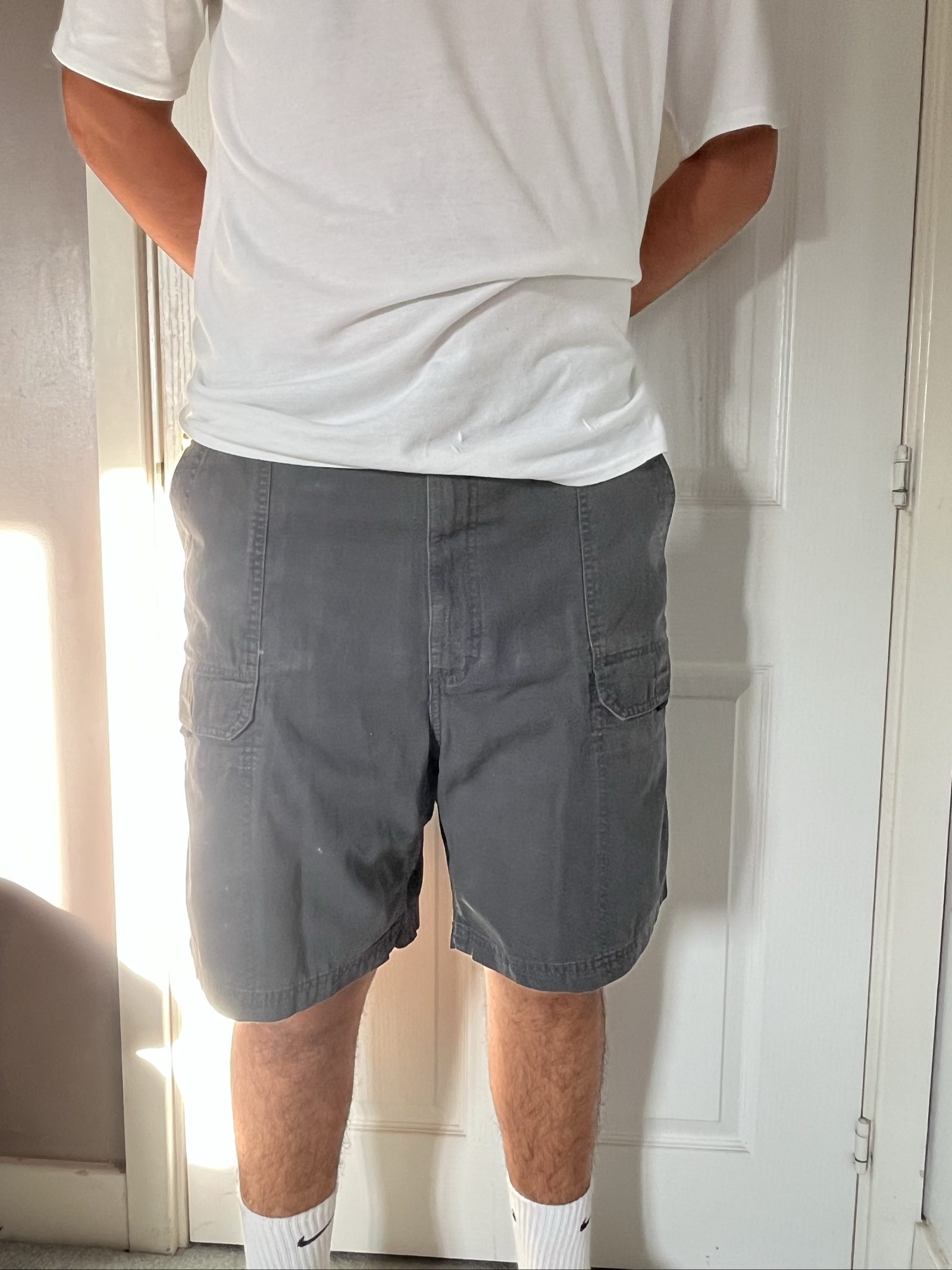 Wrangler Grey Cotton Cargo Shorts Size XL Men's