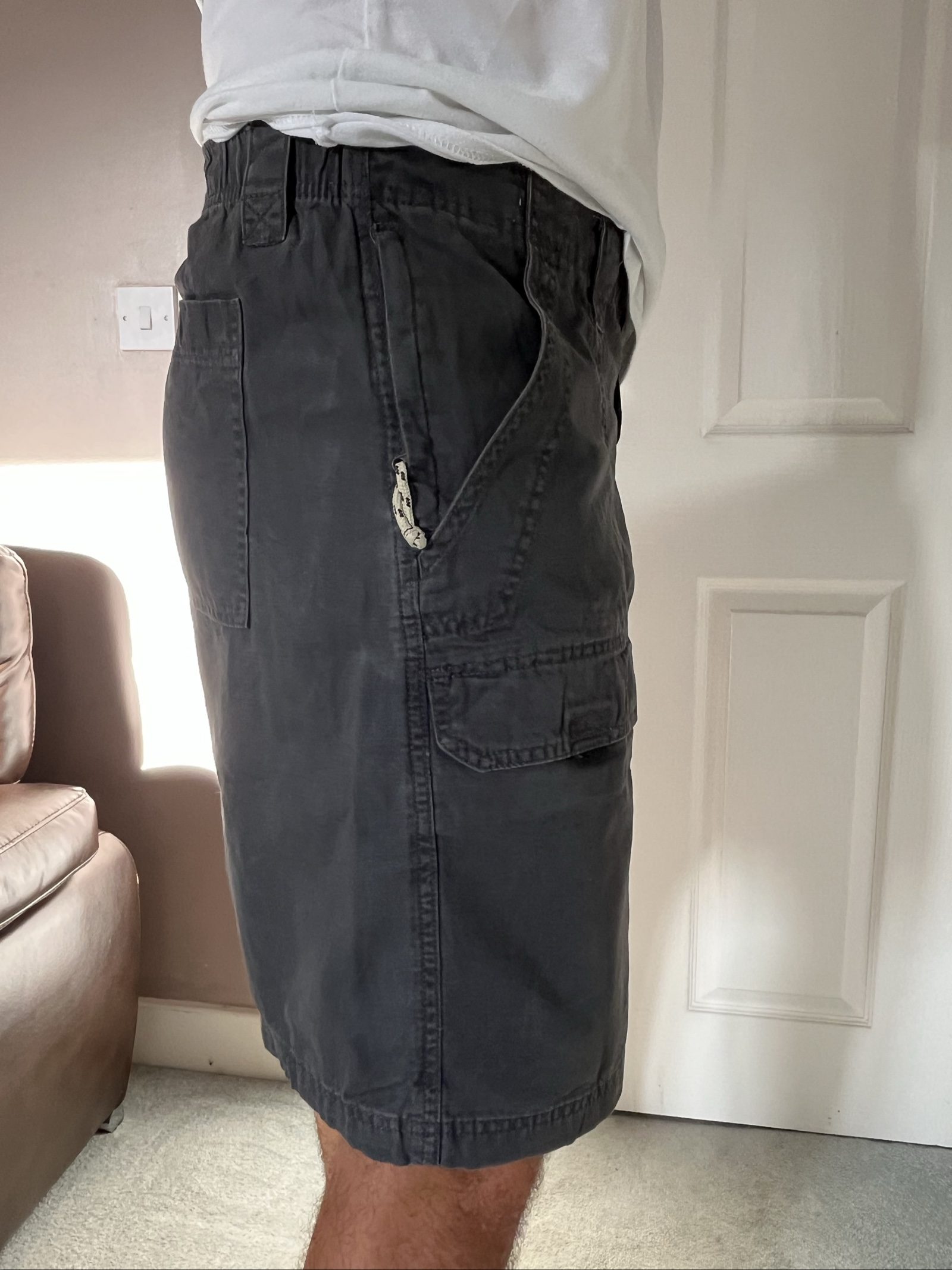 Wrangler Grey Cotton Cargo Shorts Size XL Men's image 3
