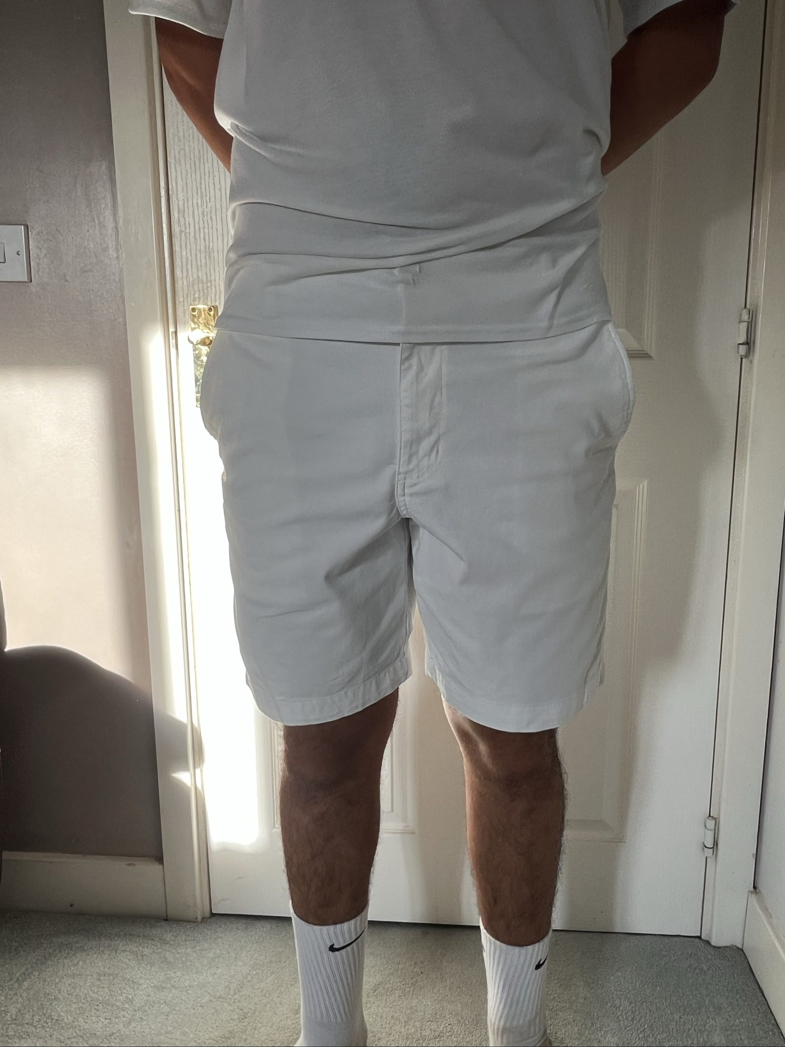 Chaps Men's White Cotton Shorts L Relaxed Fit