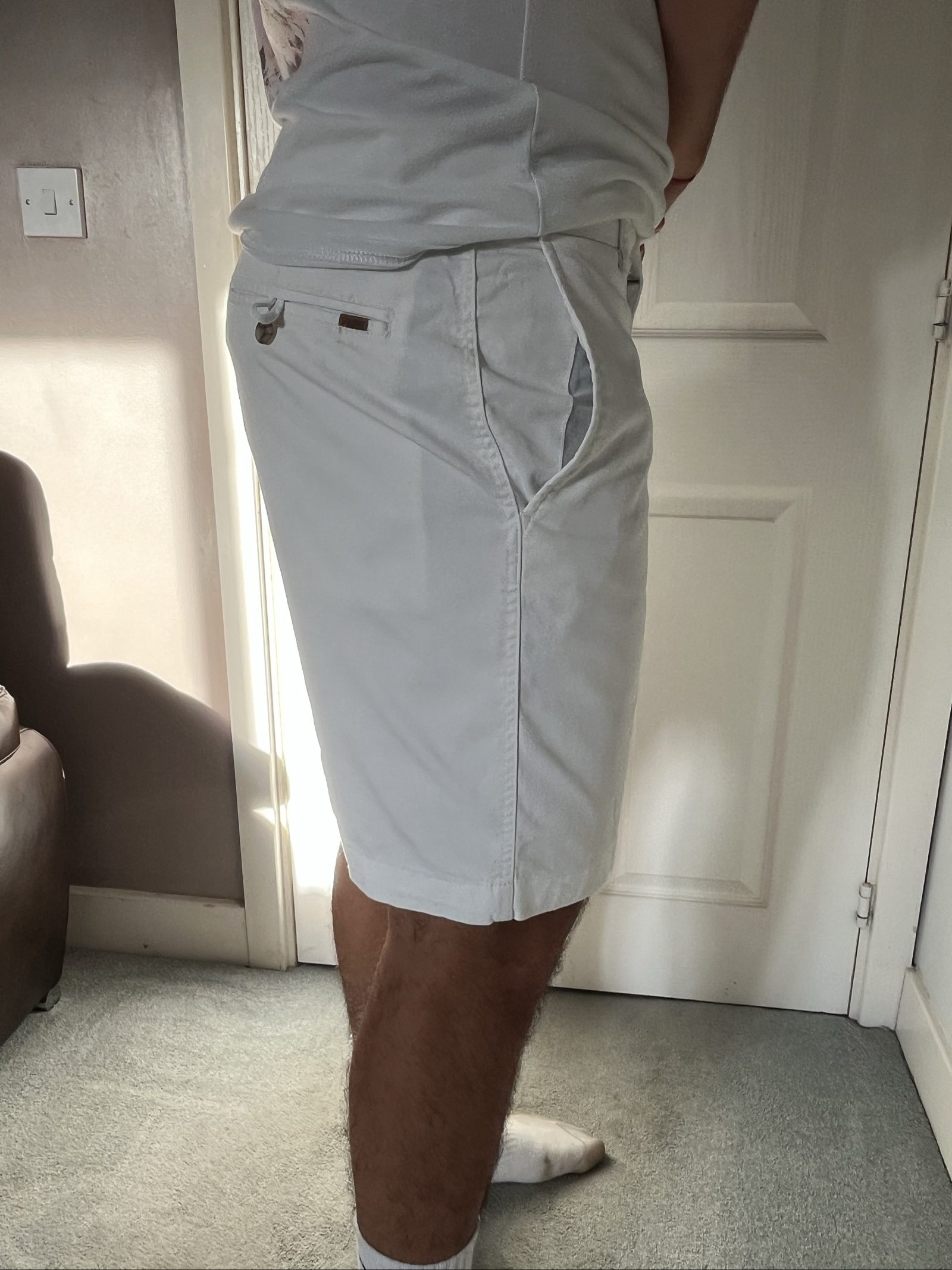 Chaps Men's White Cotton Shorts L Relaxed Fit image 3