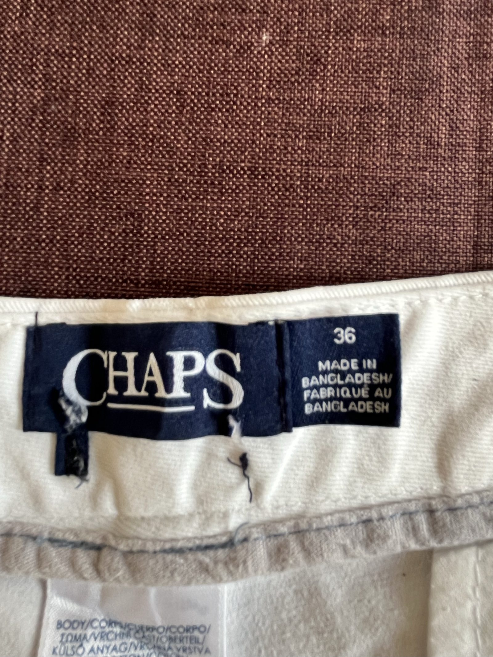 Chaps Men's White Cotton Shorts L Relaxed Fit image 5
