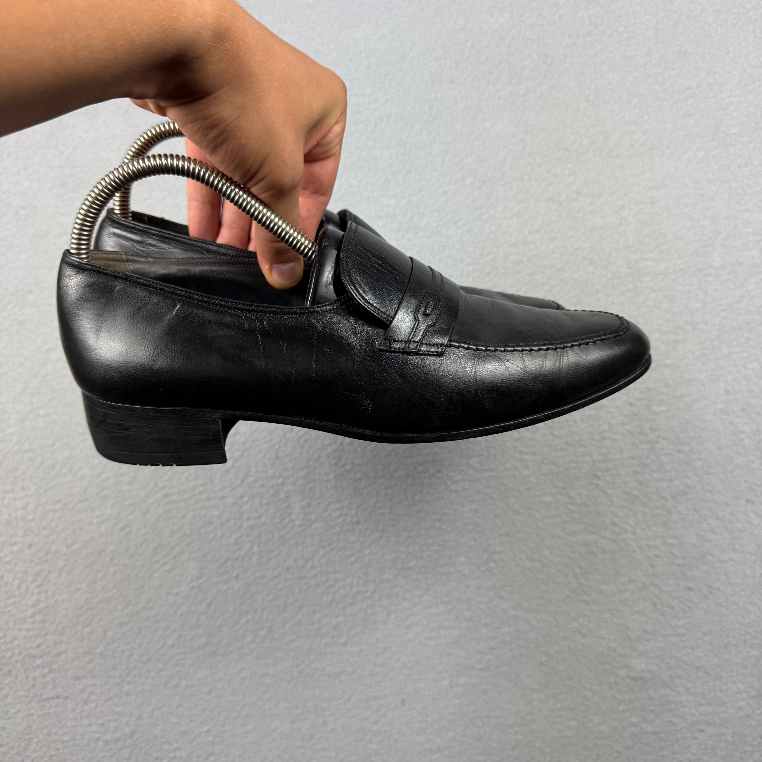 Bally Suisse Club Black Leather Loafers Size 7 / 42 / 27cm image 2