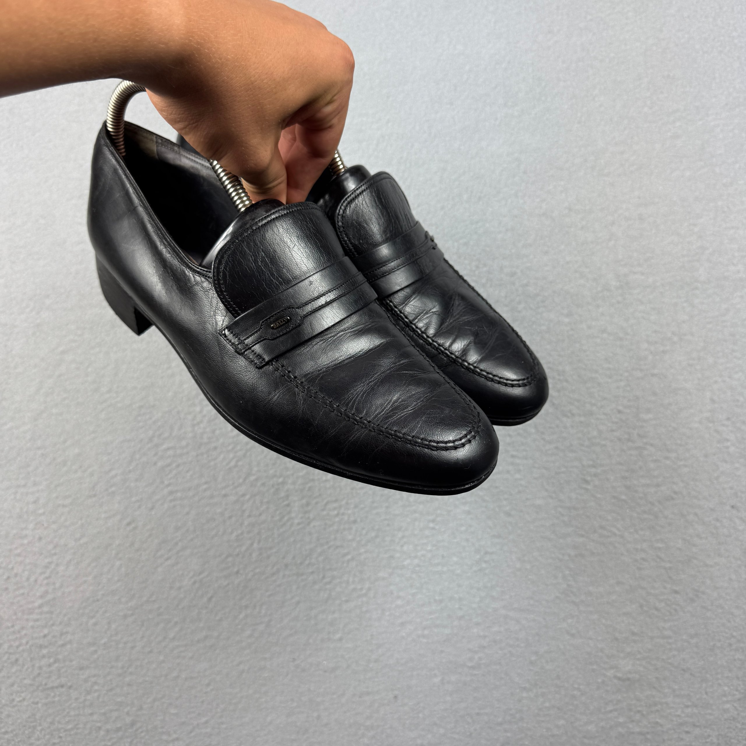 Bally Suisse Club Black Leather Loafers Size 7 / 42 / 27cm image 3
