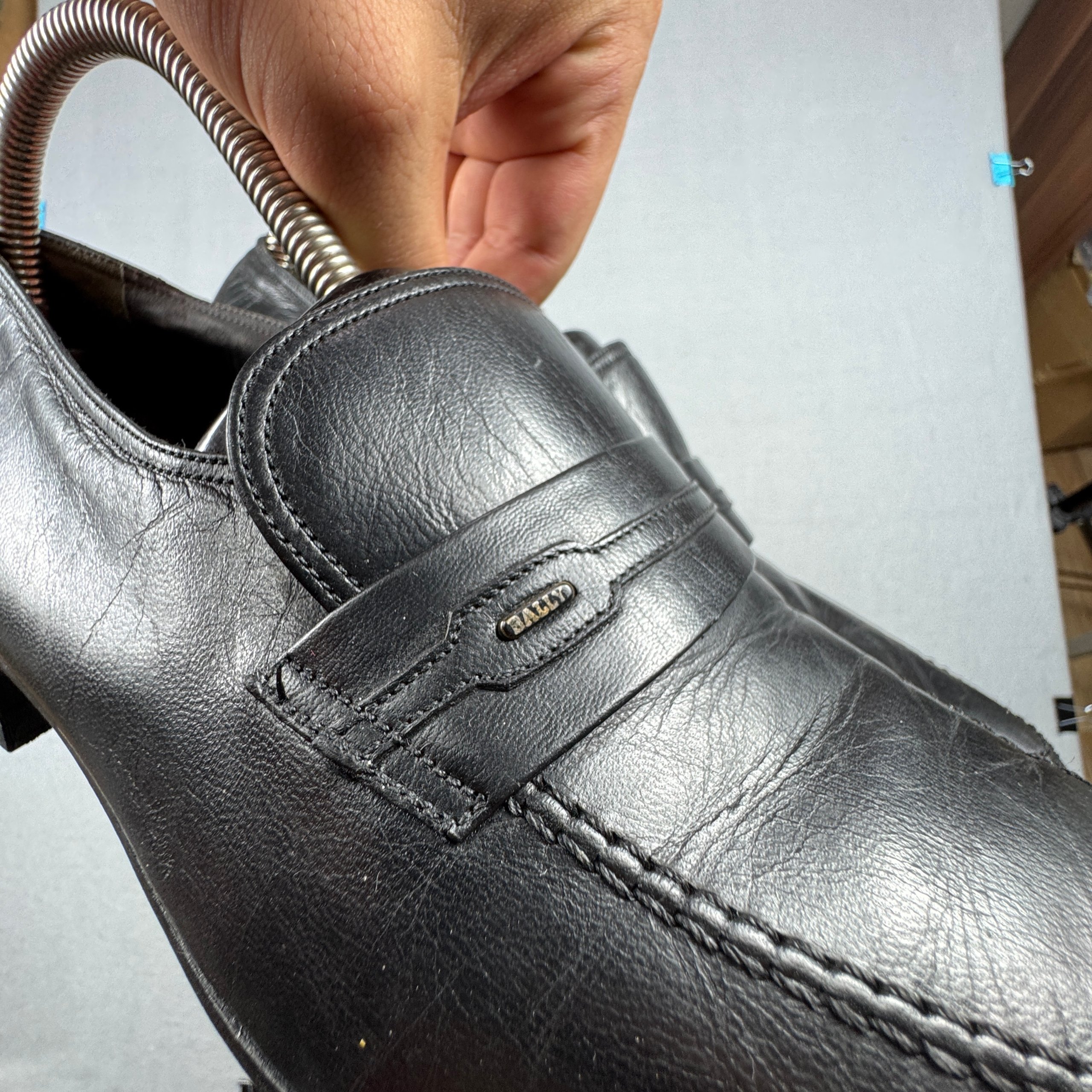 Bally Suisse Club Black Leather Loafers Size 7 / 42 / 27cm image 4