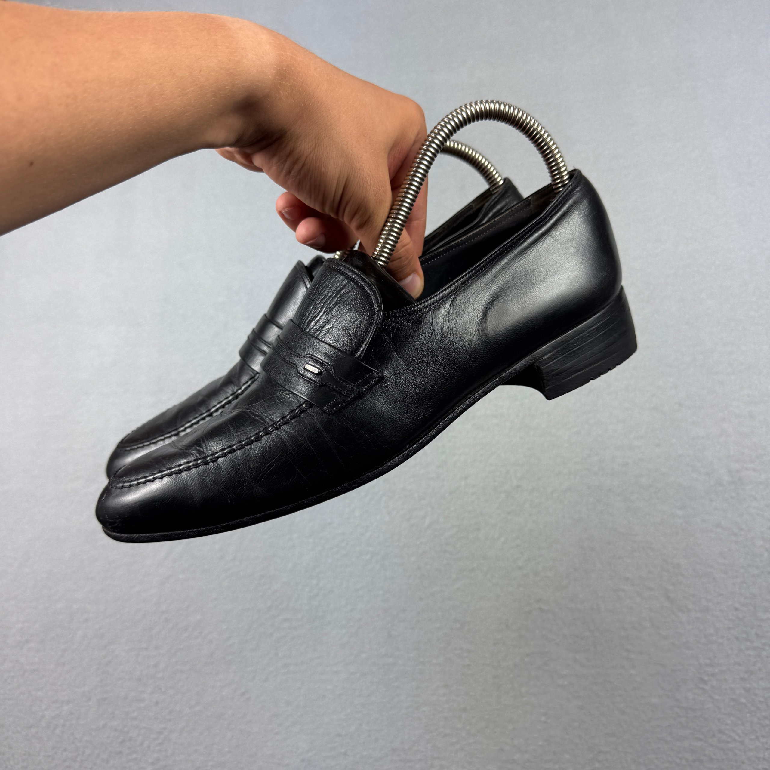 Bally Suisse Club Black Leather Loafers Size 7 / 42 / 27cm image 5
