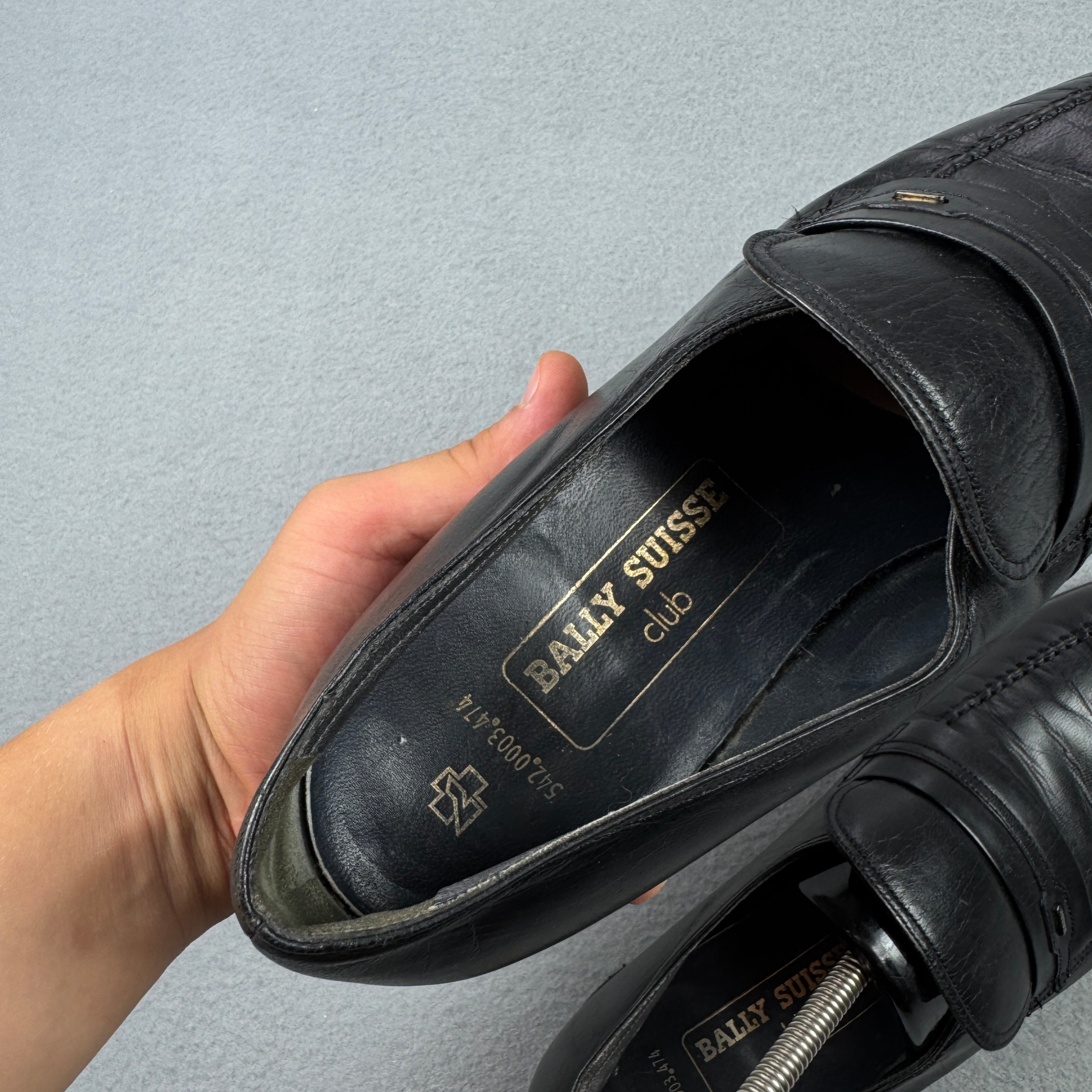 Bally Suisse Club Black Leather Loafers Size 7 / 42 / 27cm image 10