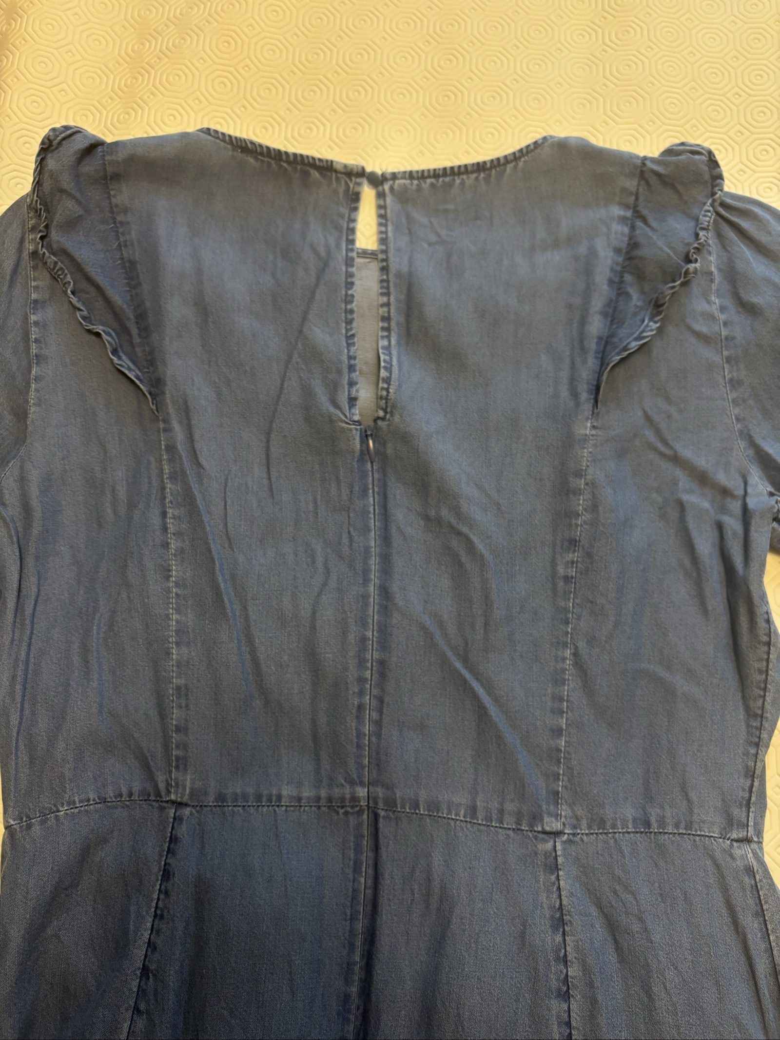 Oasis Blue Denim Effect Dress UK 10 100% Lyocell Casual image 6