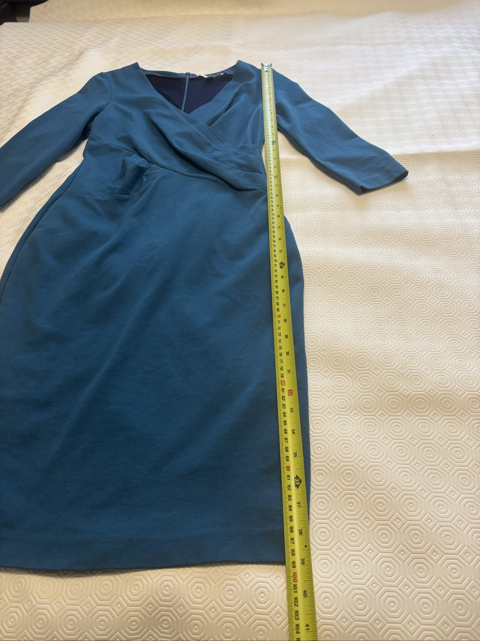 Boden Blue Wrap Style Dress UK 10R US 6R image 5